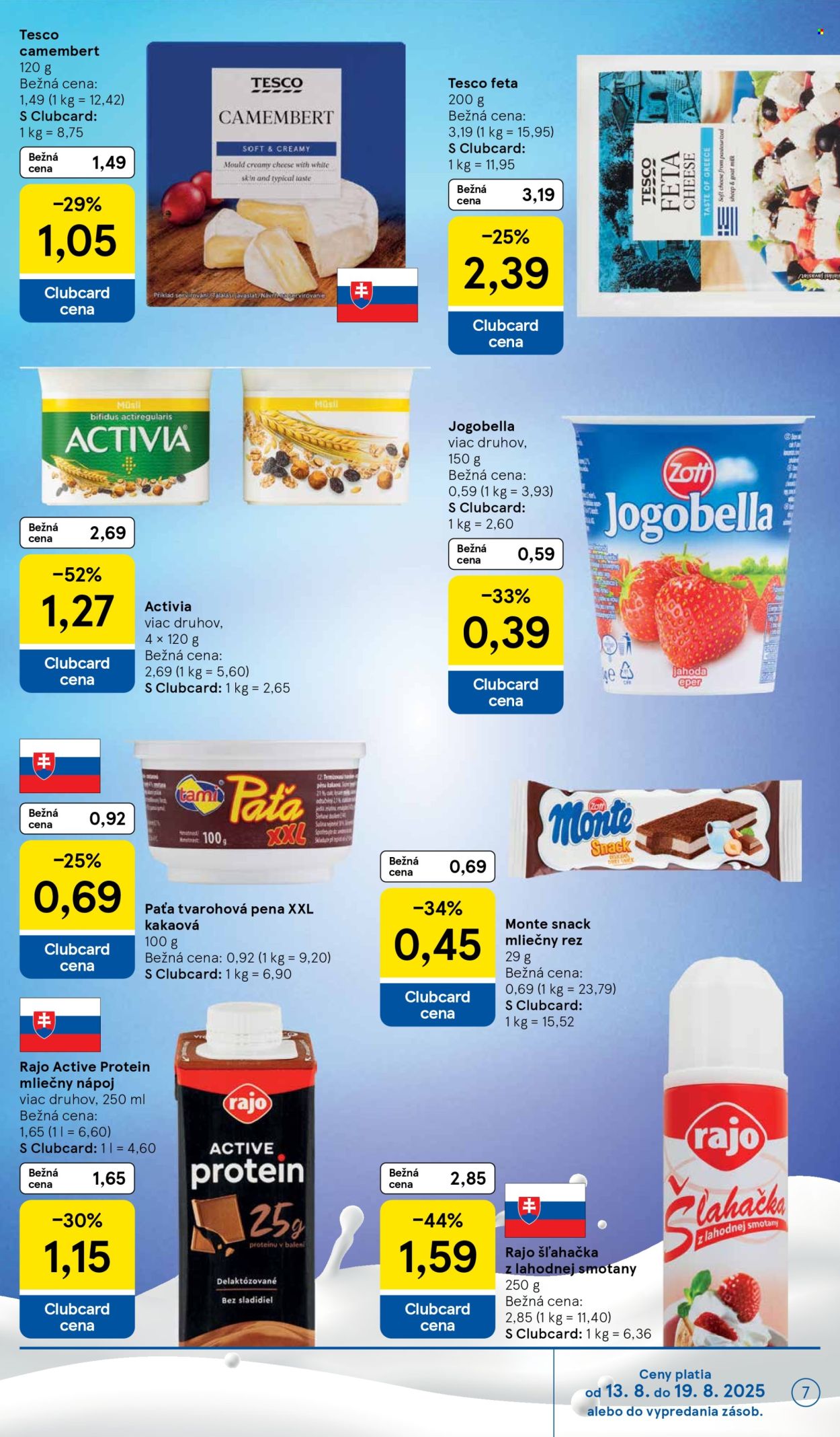 Leták TESCO supermarket - 13.8.2025 - 19.8.2025. Strana 7