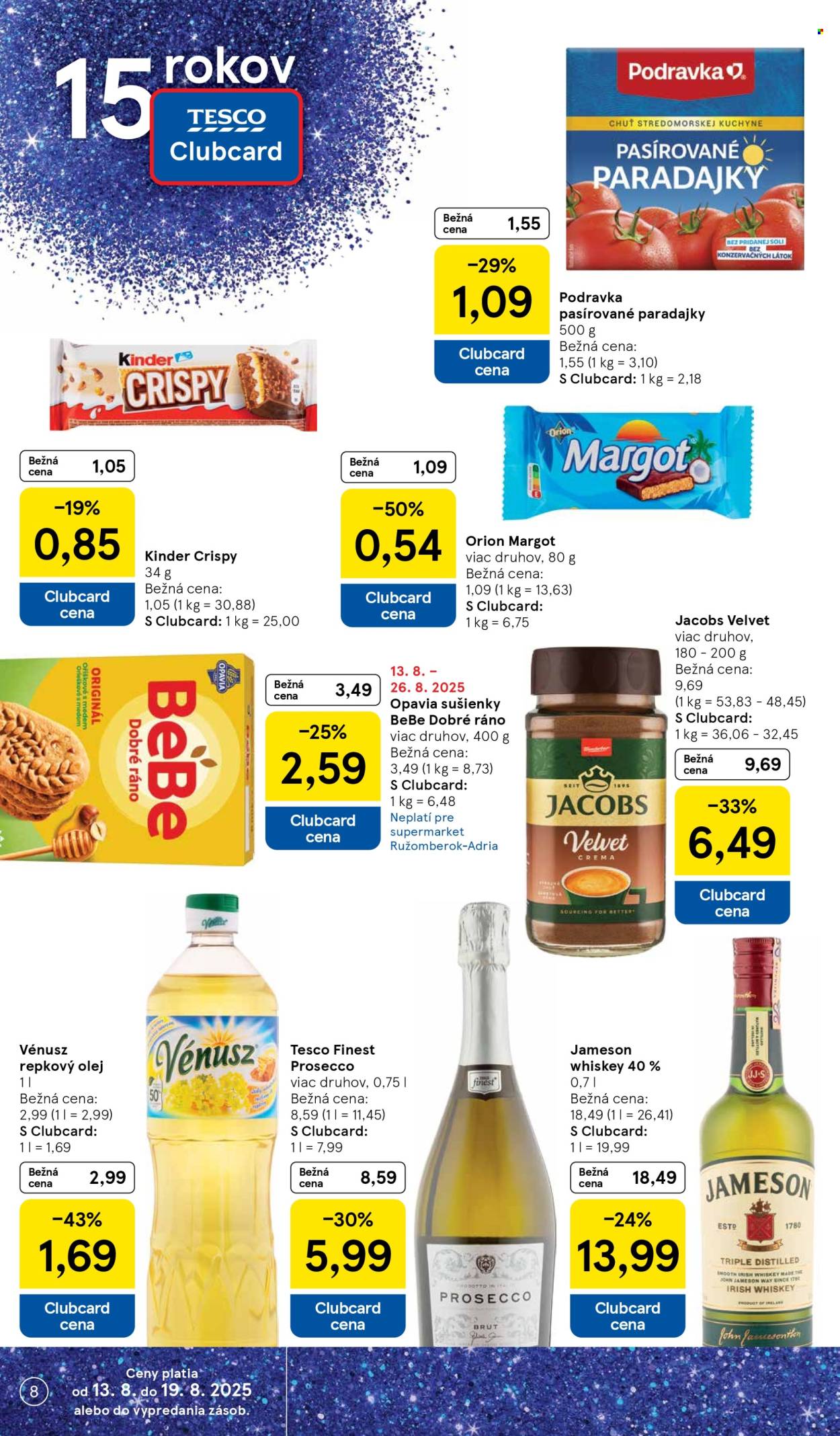 Leták TESCO supermarket - 13.8.2025 - 19.8.2025. Strana 8