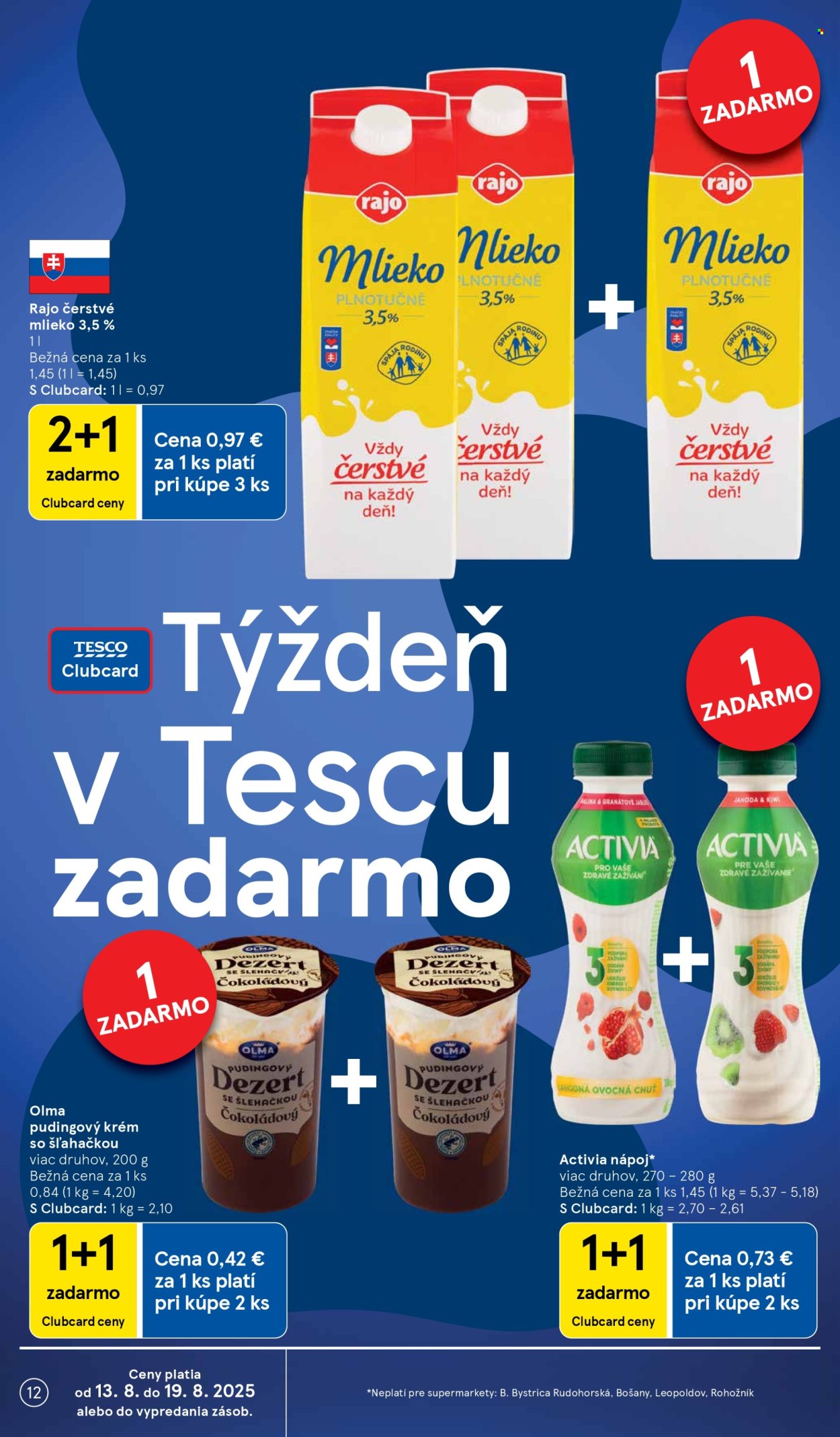 Leták TESCO supermarket - 13.8.2025 - 19.8.2025. Strana 12