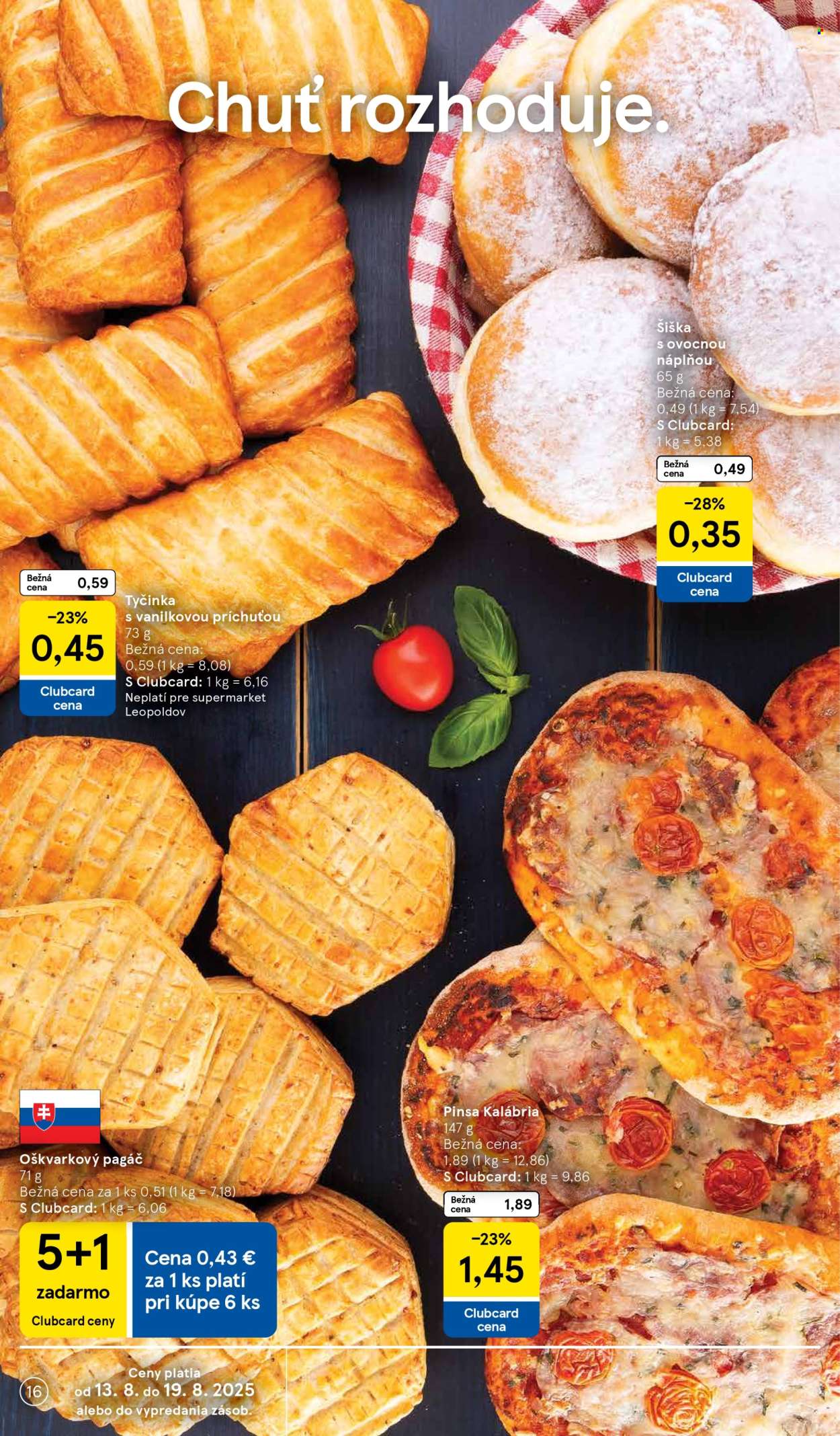 Leták TESCO supermarket - 13.8.2025 - 19.8.2025. Strana 16
