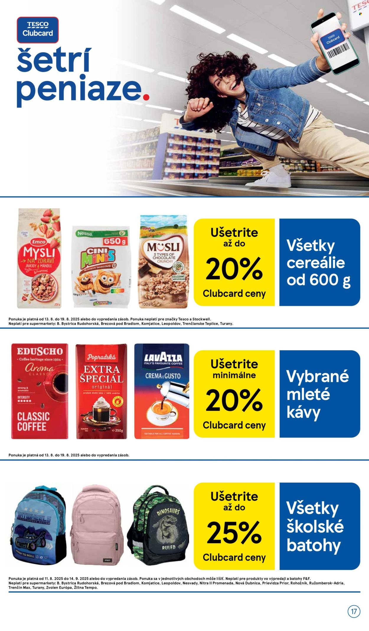 Leták TESCO supermarket - 13.8.2025 - 19.8.2025. Strana 17