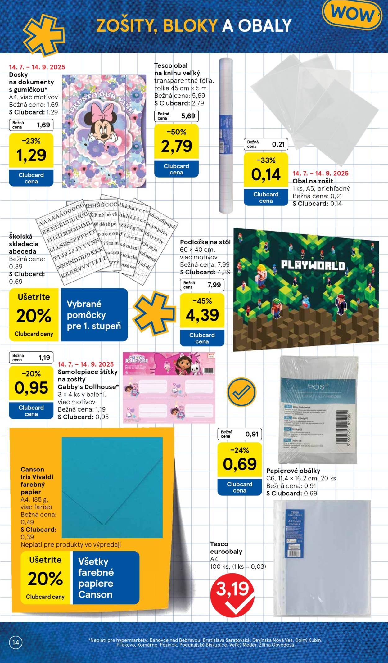 Leták TESCO - 11.8.2025 - 14.9.2025. Strana 14