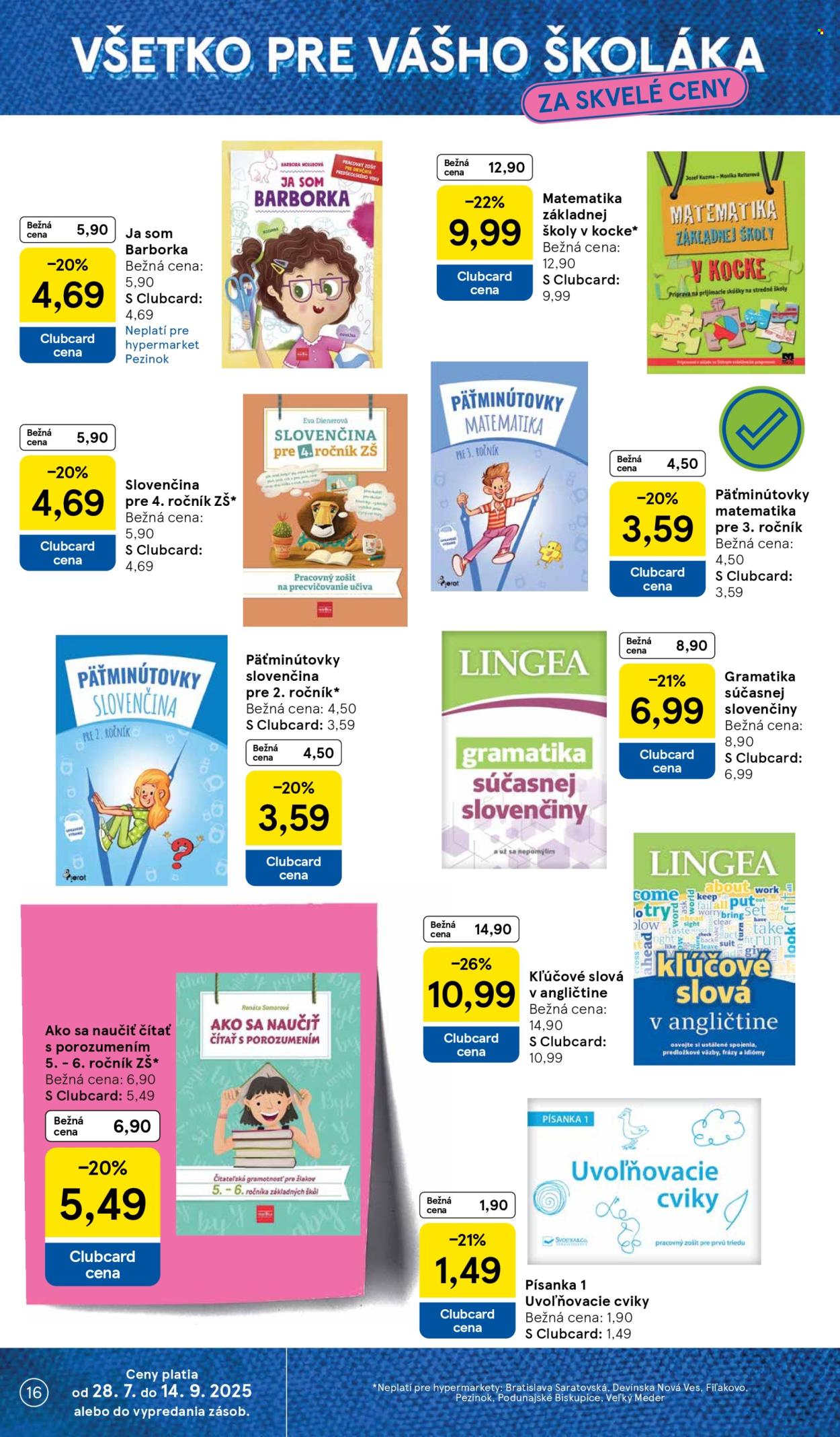 Leták TESCO - 11.8.2025 - 14.9.2025. Strana 16