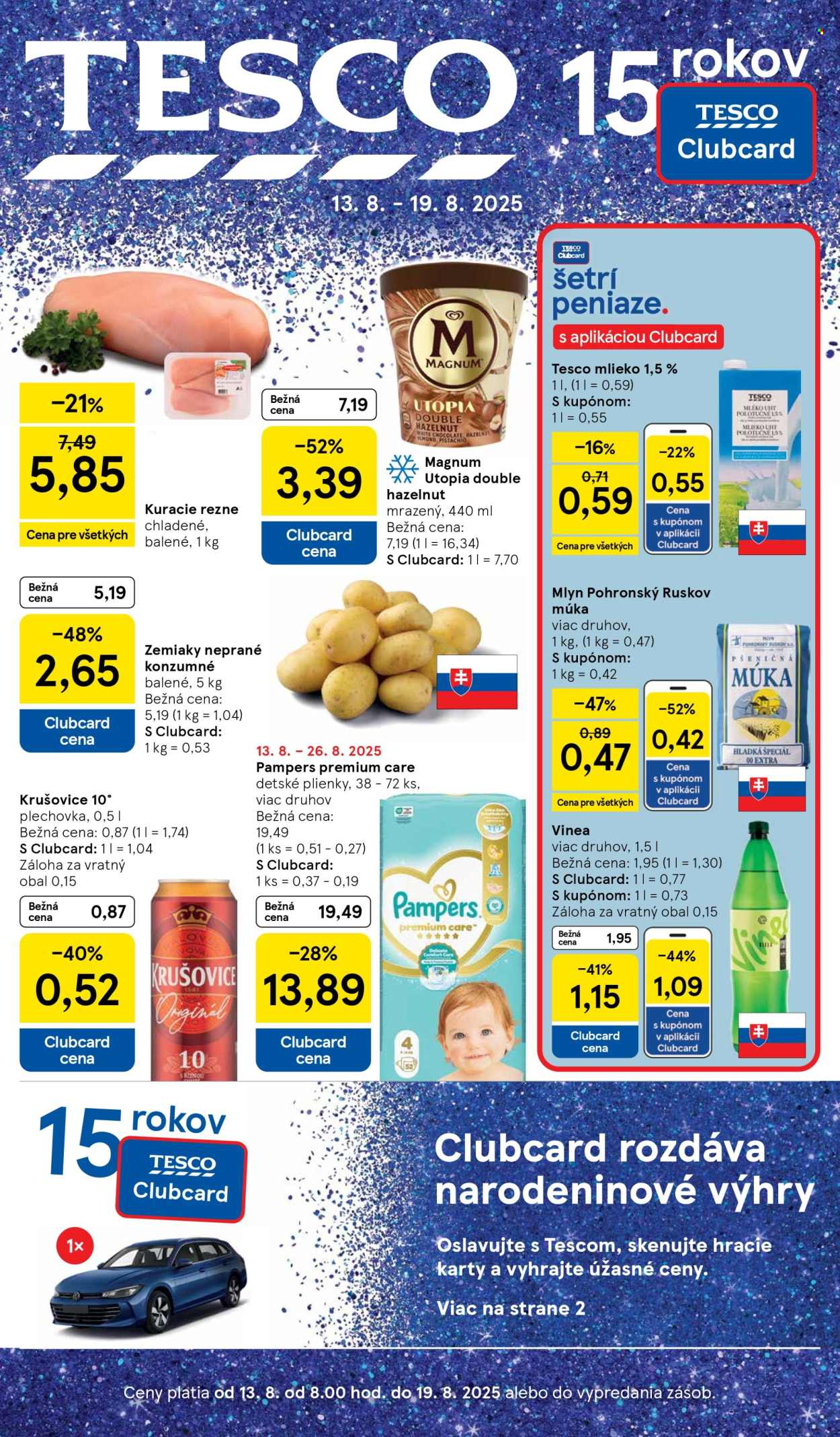 Leták TESCO - 13.8.2025 - 19.8.2025. Strana 1