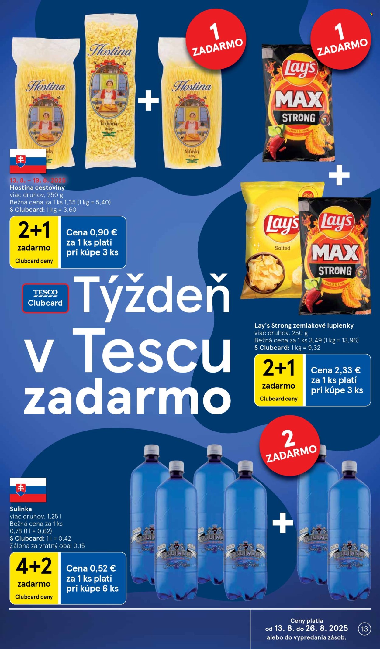 Leták TESCO - 13.8.2025 - 19.8.2025. Strana 13