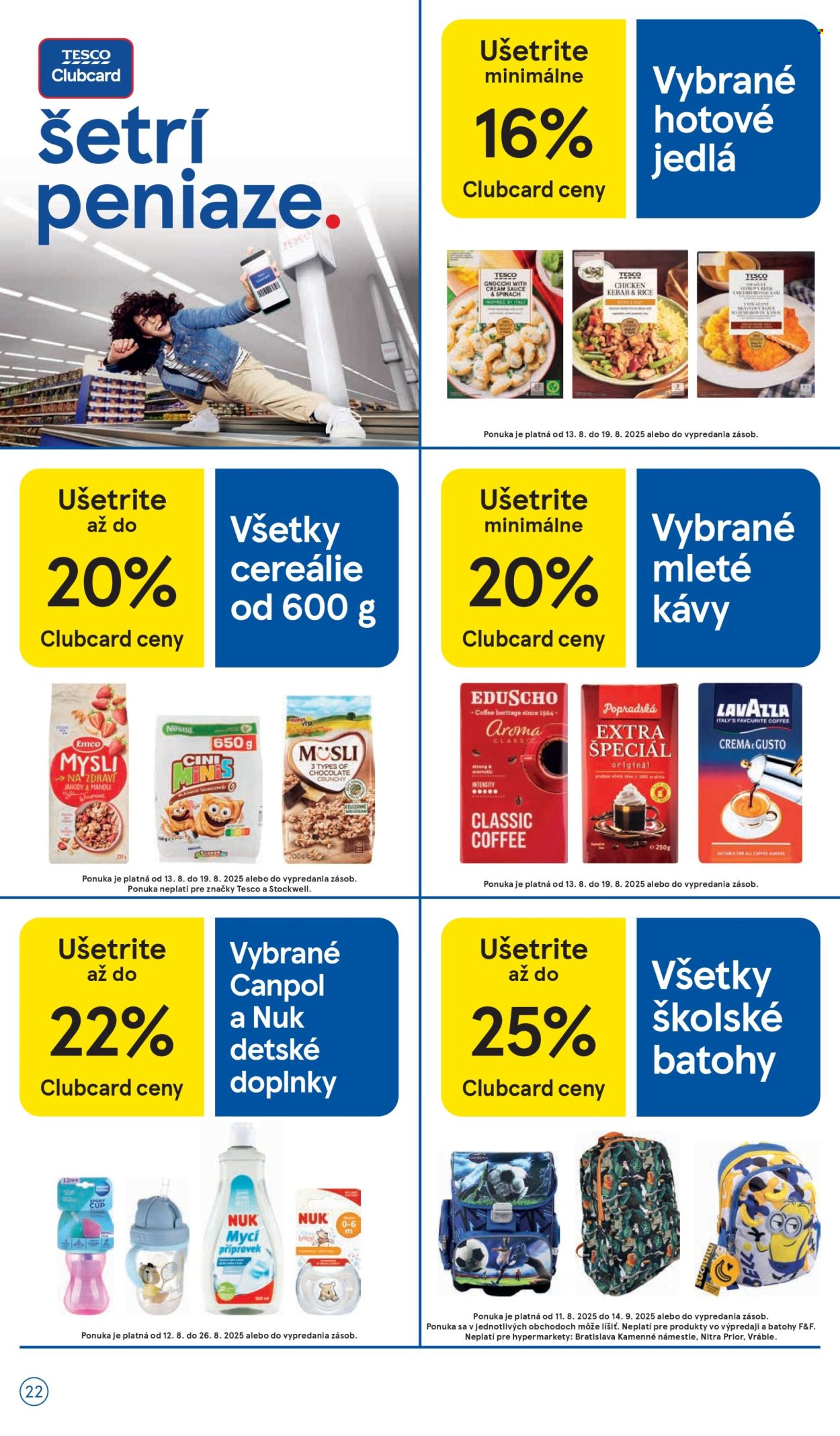 Leták TESCO - 13.8.2025 - 19.8.2025. Strana 22