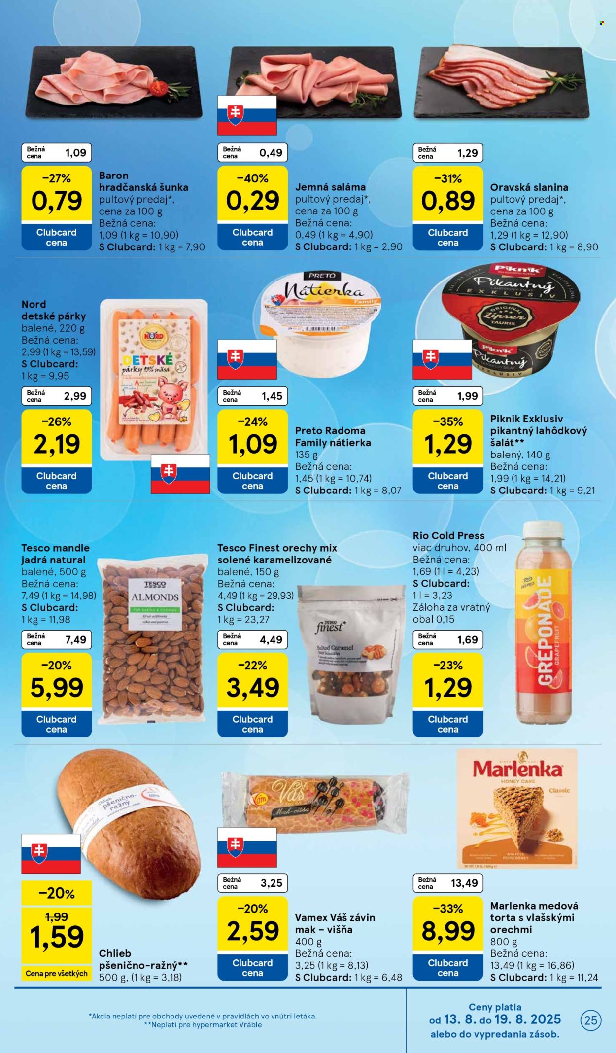 Leták TESCO - 13.8.2025 - 19.8.2025. Strana 25