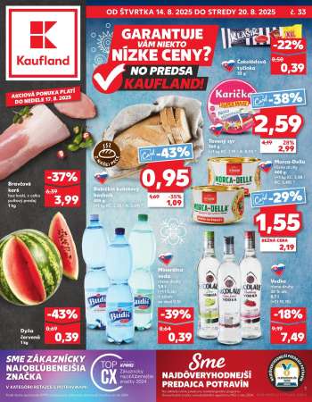 Leták Kaufland - 14.8.2025 - 20.8.2025.
