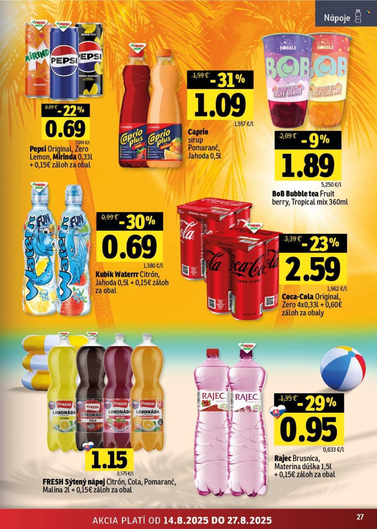 Leták FRESH - 14.8.2025 - 27.8.2025. Strana 27