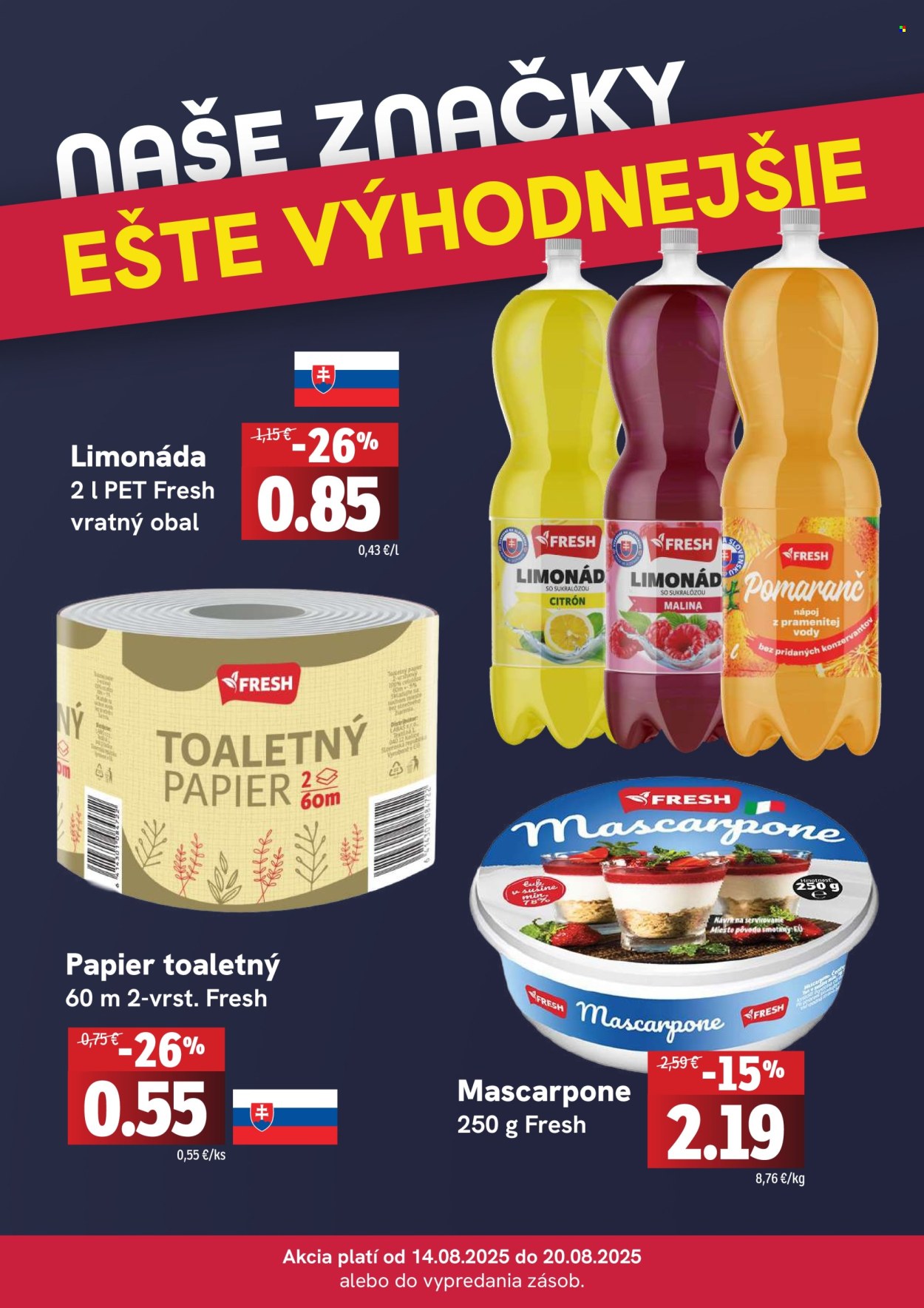 Leták FRESH - 14.8.2025 - 20.8.2025. Strana 4