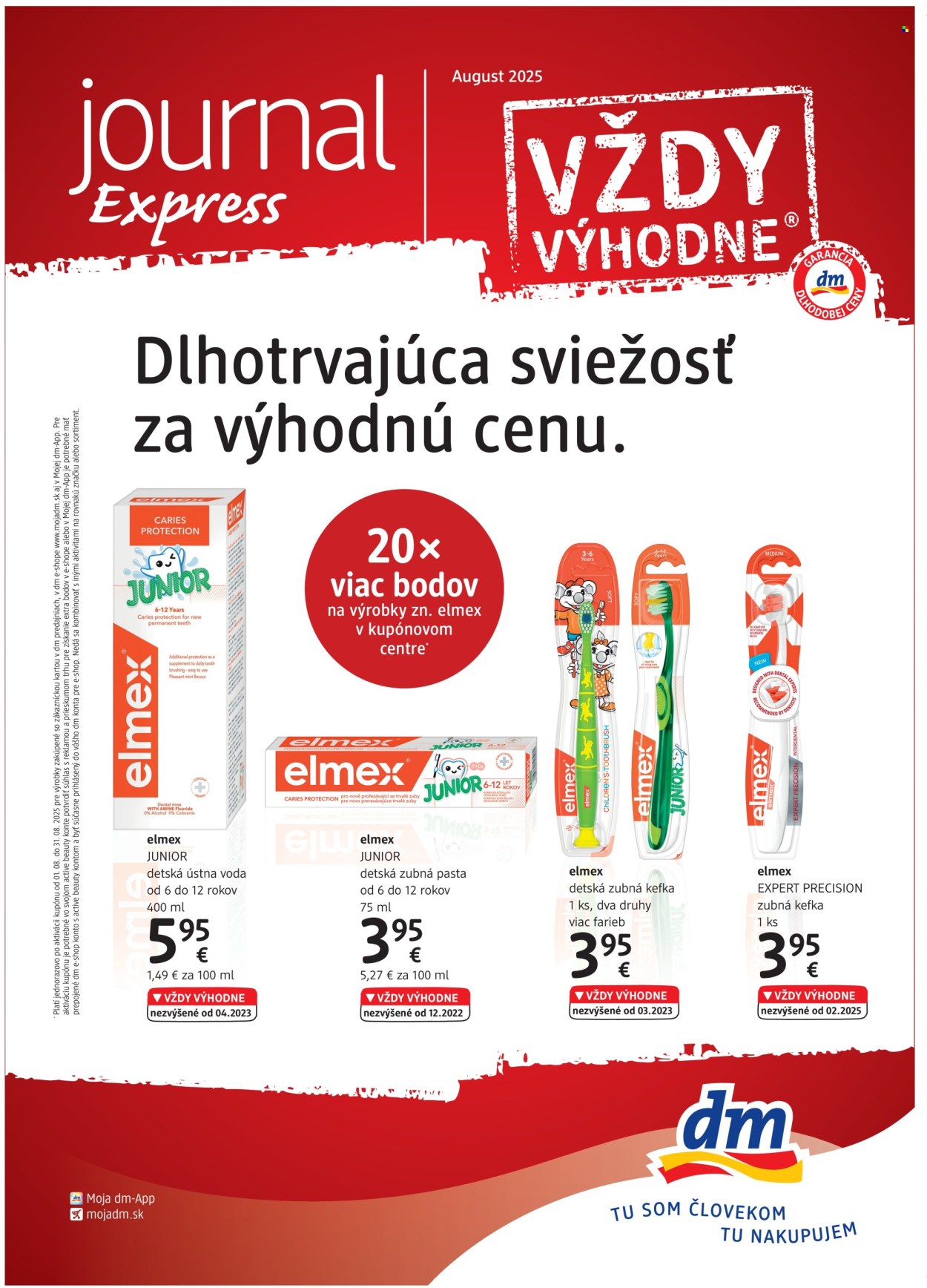 Leták dm drogerie - 1.8.2025 - 31.8.2025. Strana 1