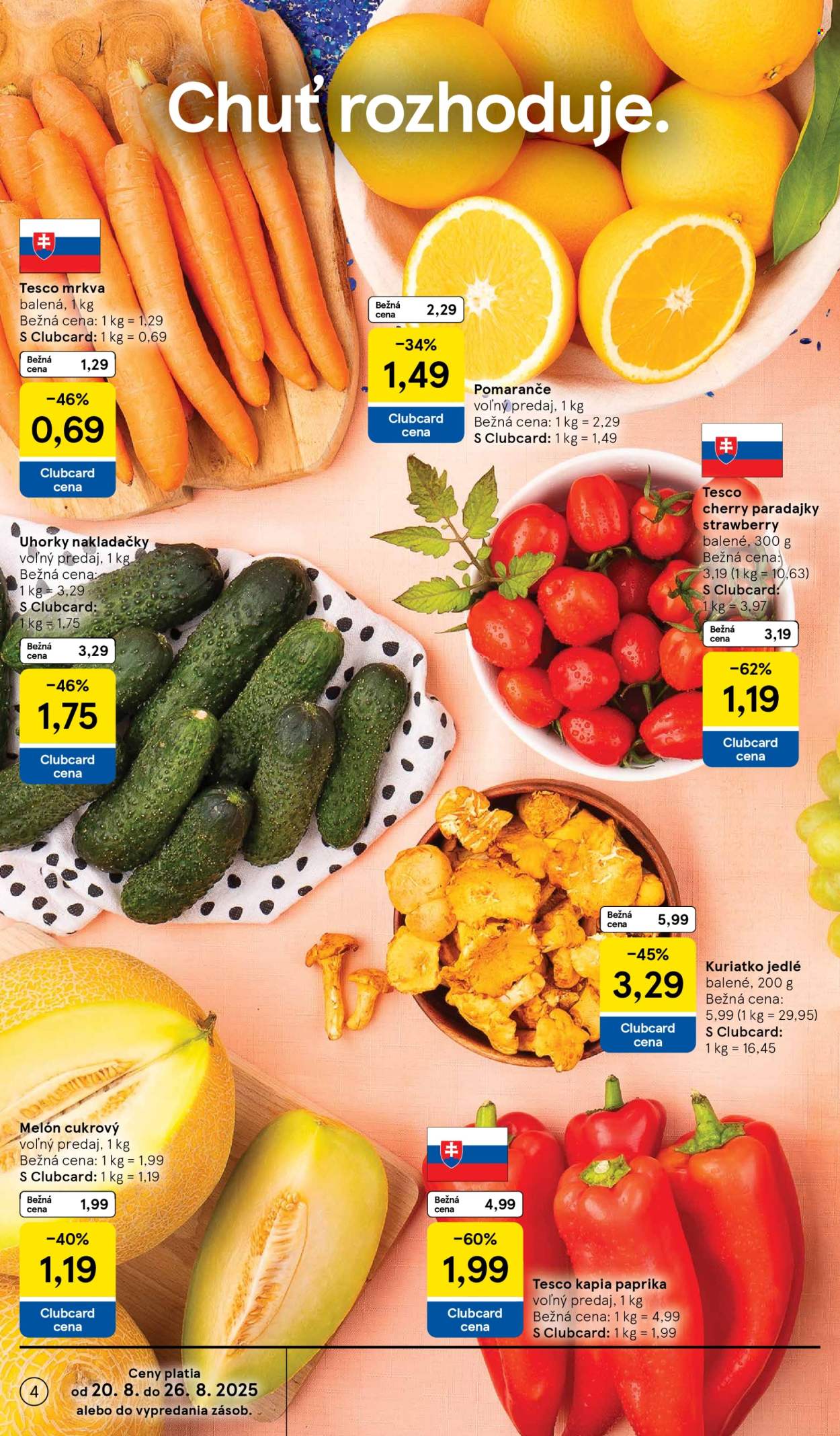 Leták TESCO supermarket - 20.8.2025 - 26.8.2025. Strana 4
