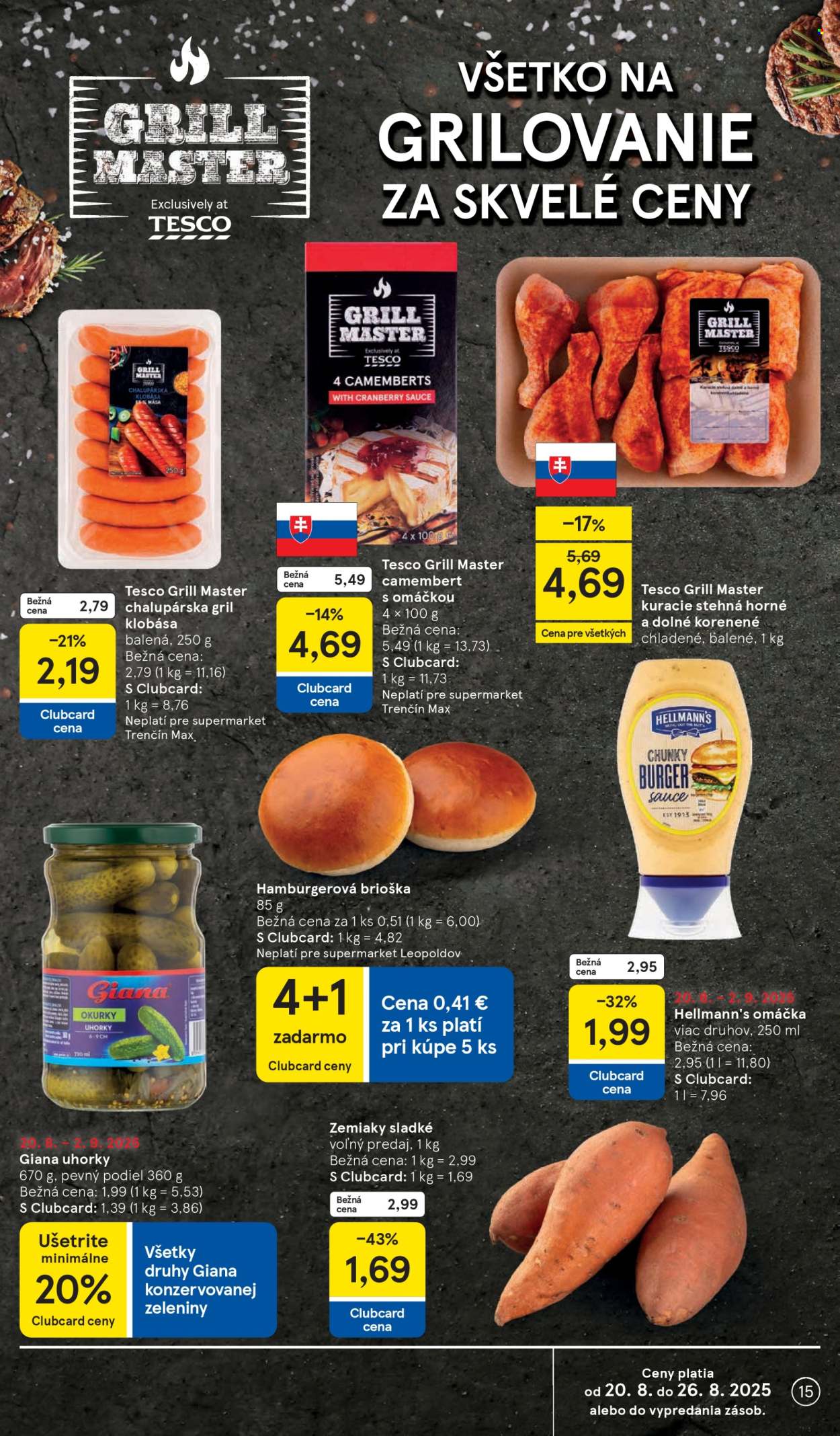 Leták TESCO supermarket - 20.8.2025 - 26.8.2025. Strana 15