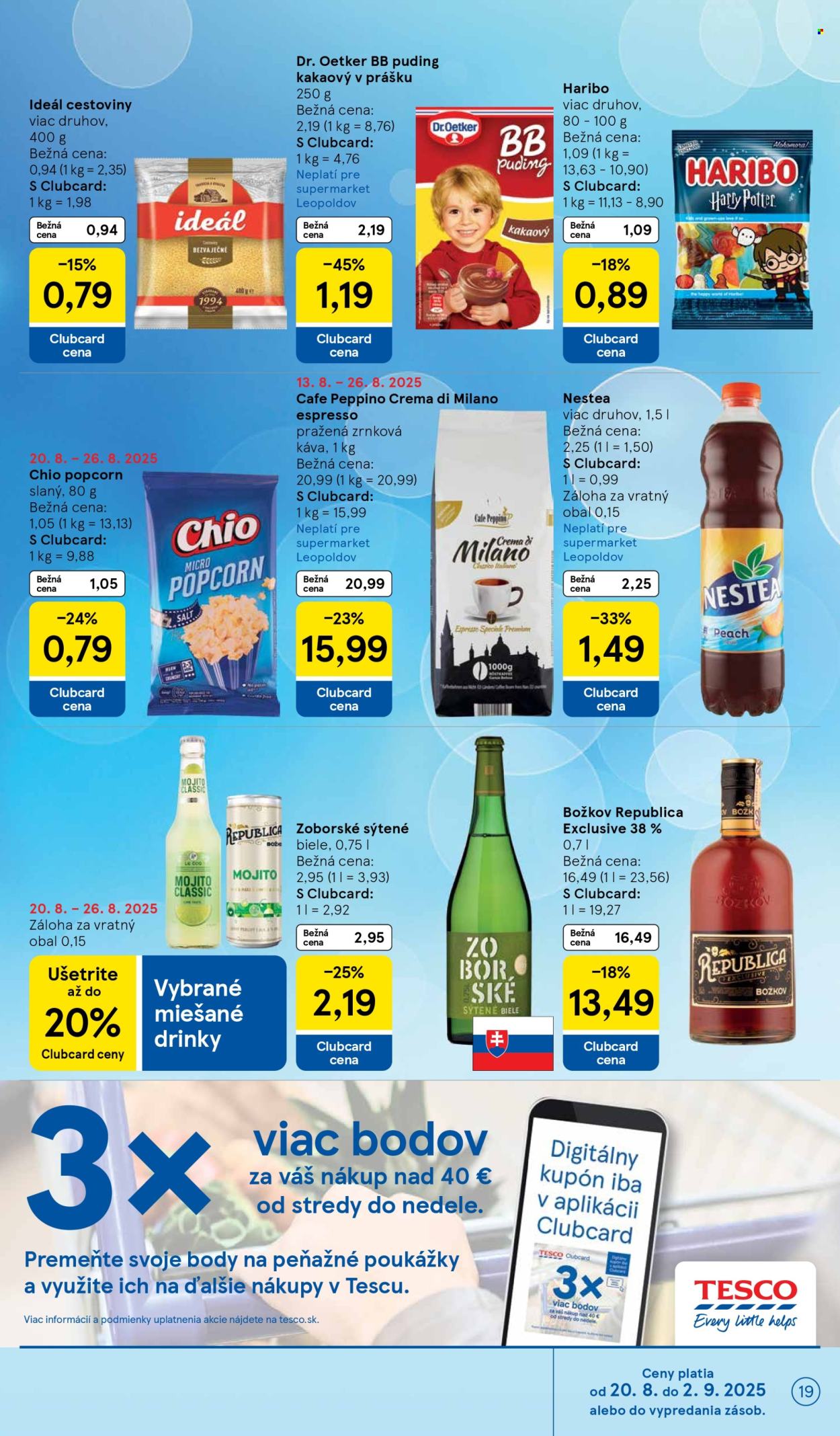 Leták TESCO supermarket - 20.8.2025 - 26.8.2025. Strana 19
