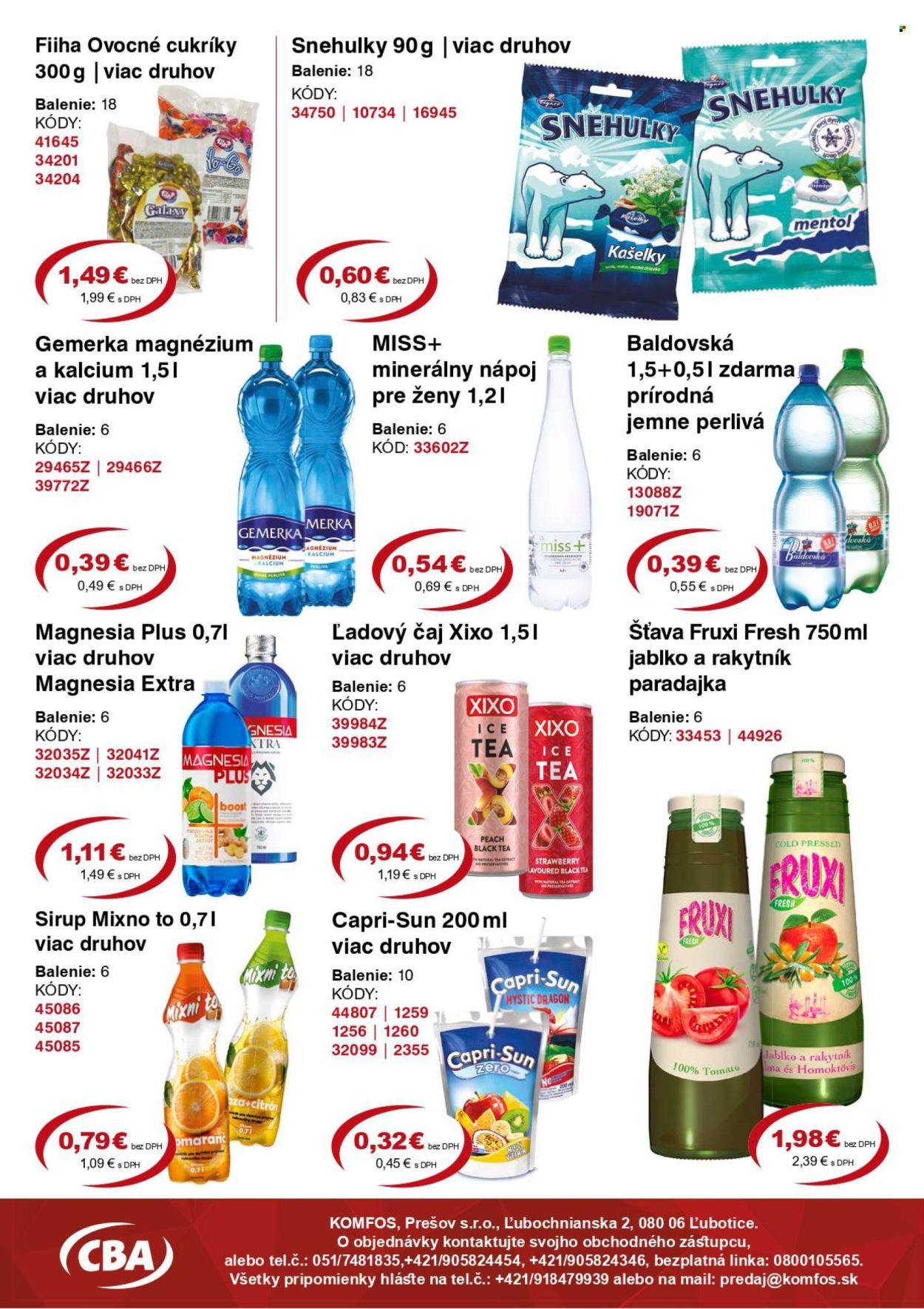 Leták CBA Komfos - 22.8.2025 - 2.9.2025. Strana 7