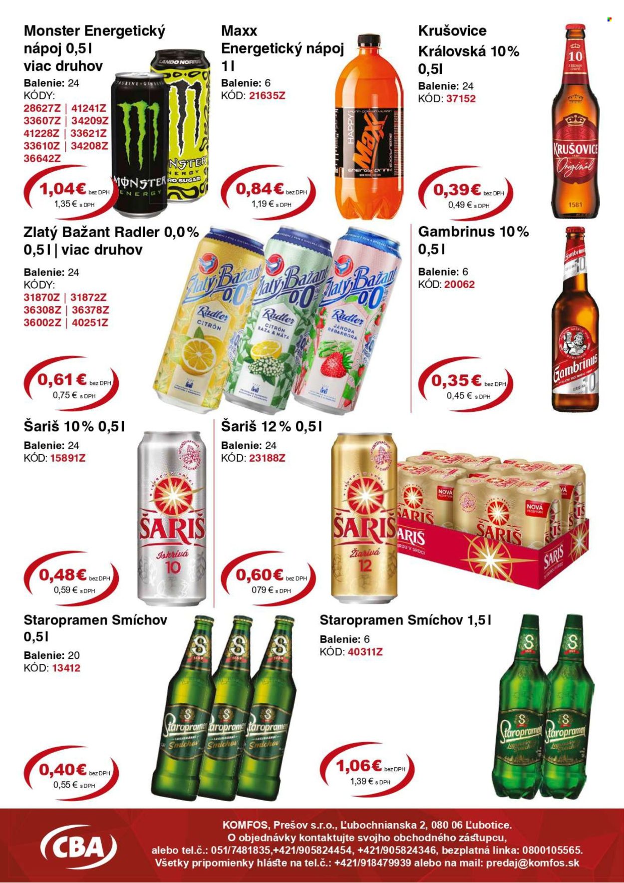 Leták CBA Komfos - 22.8.2025 - 2.9.2025. Strana 8