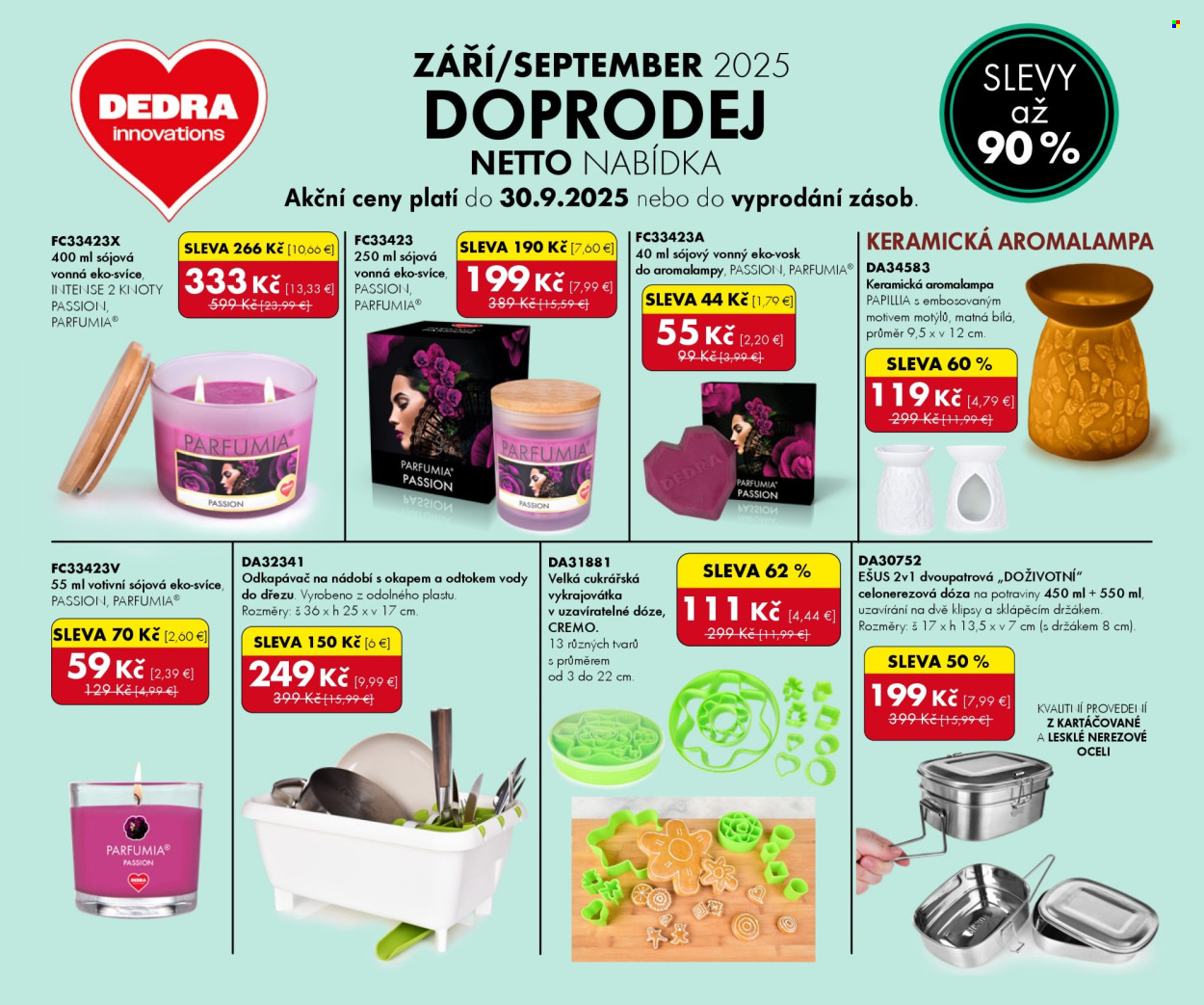 Leták Dedra - 22.8.2025 - 30.8.2025. Strana 1