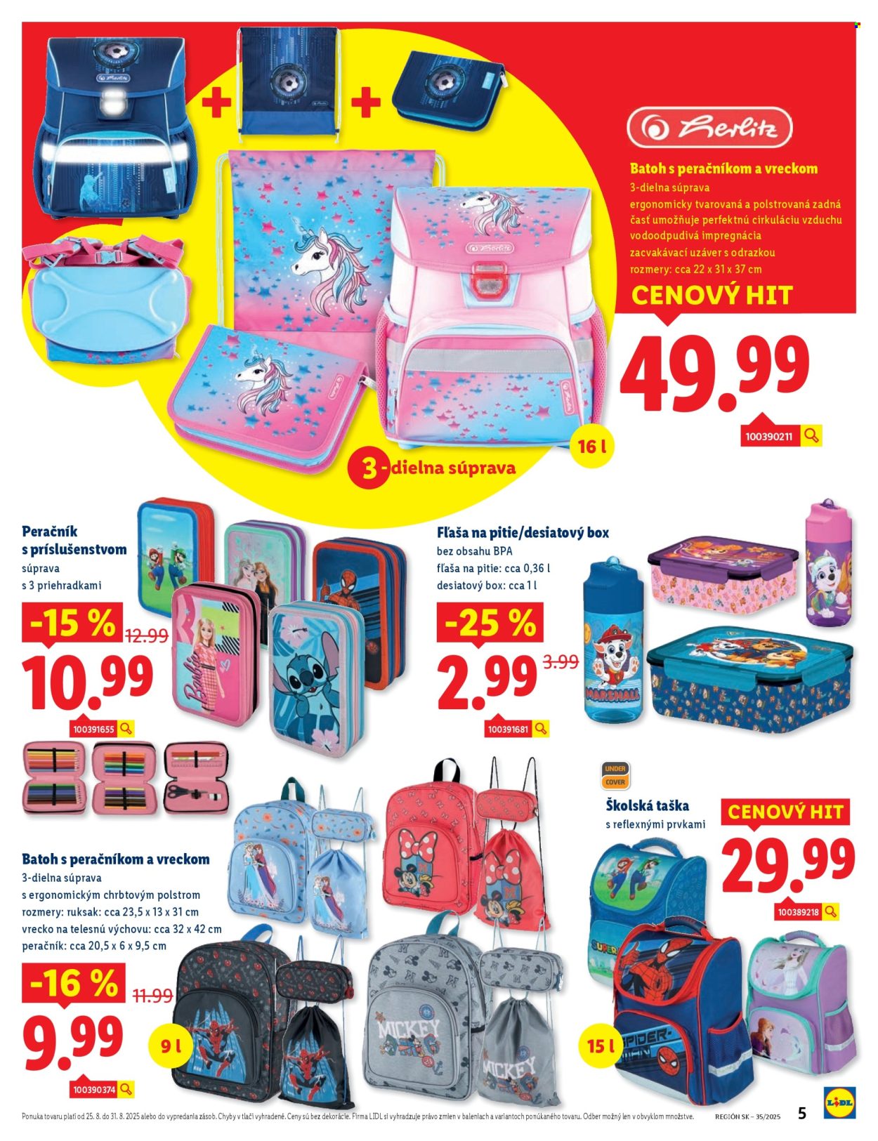 Leták Lidl - 25.8.2025 - 31.8.2025. Strana 5
