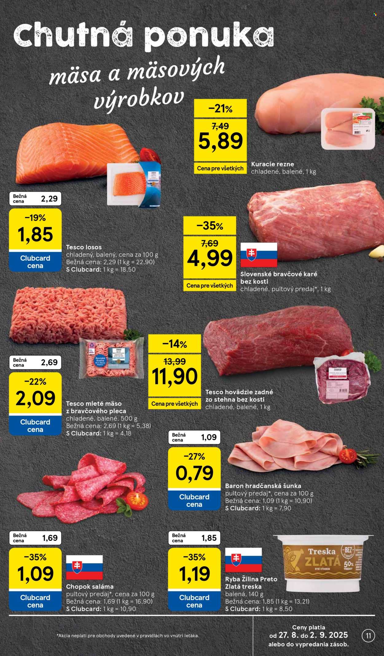 Leták TESCO - 27.8.2025 - 2.9.2025. Strana 11