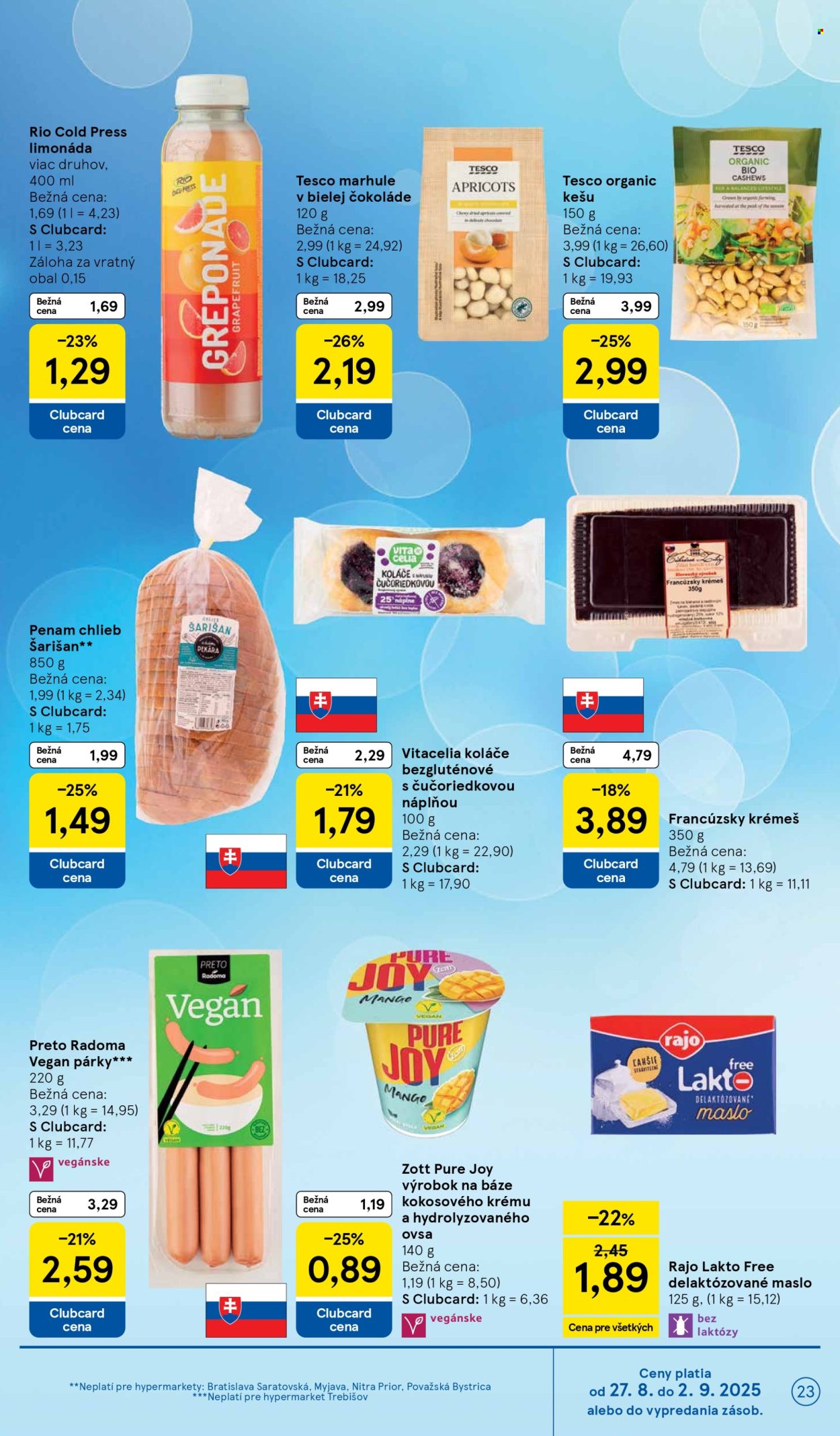 Leták TESCO - 27.8.2025 - 2.9.2025. Strana 23