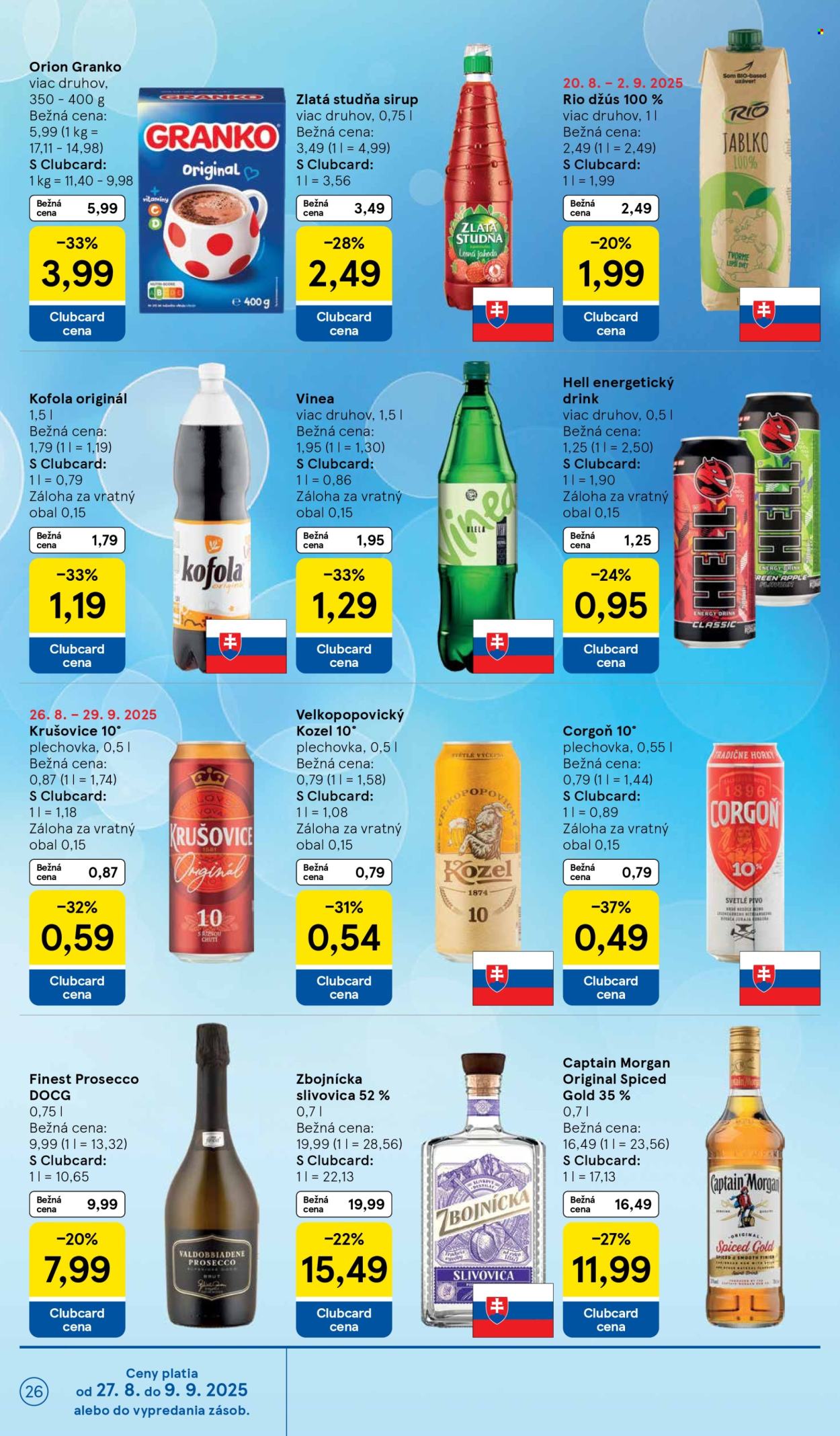 Leták TESCO - 27.8.2025 - 2.9.2025. Strana 26