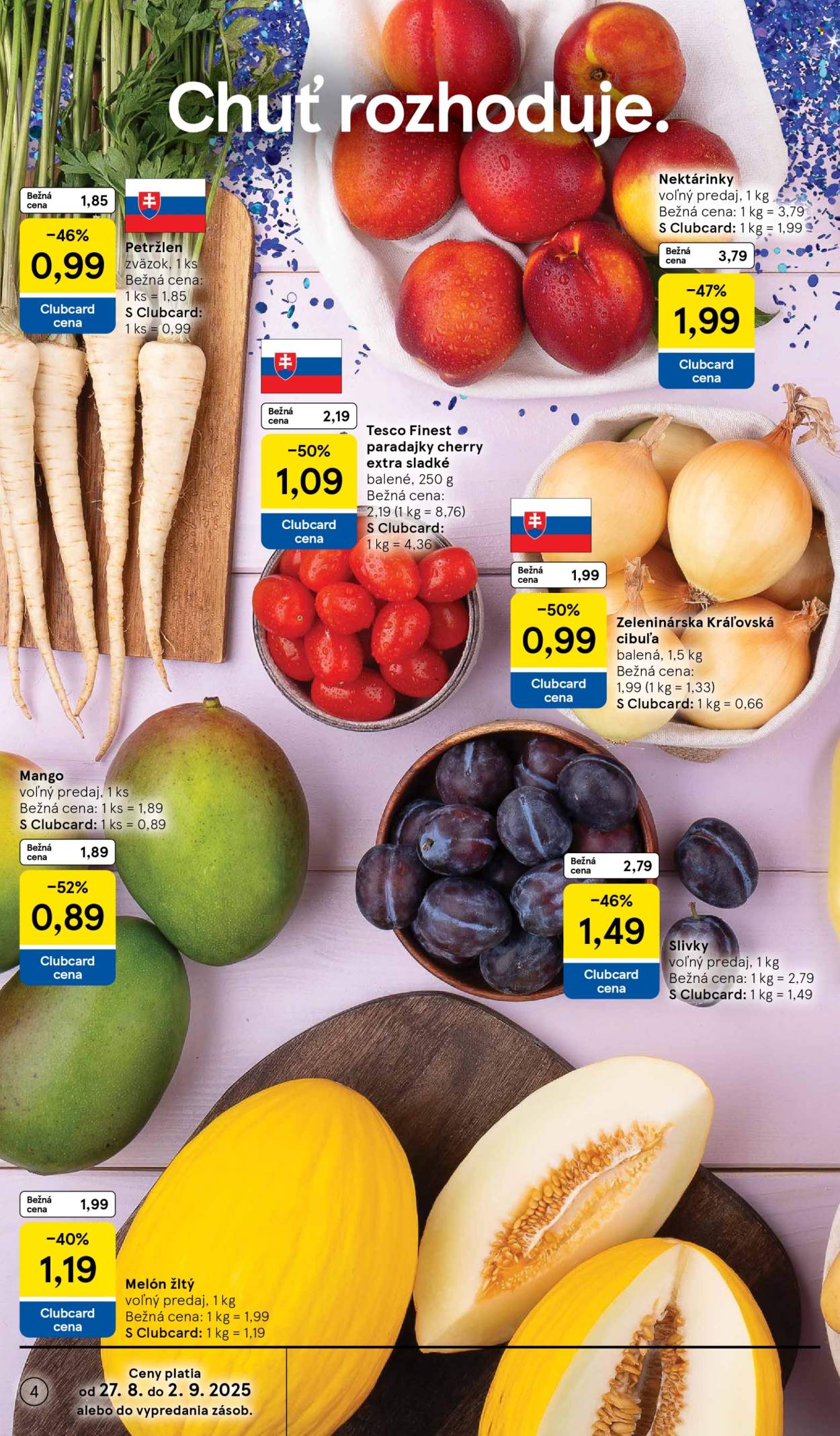 Leták TESCO supermarket - 27.8.2025 - 2.9.2025. Strana 4