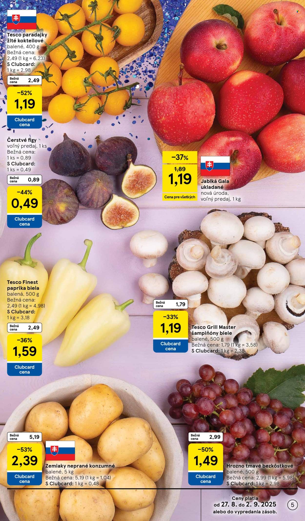 Leták TESCO supermarket - 27.8.2025 - 2.9.2025. Strana 5