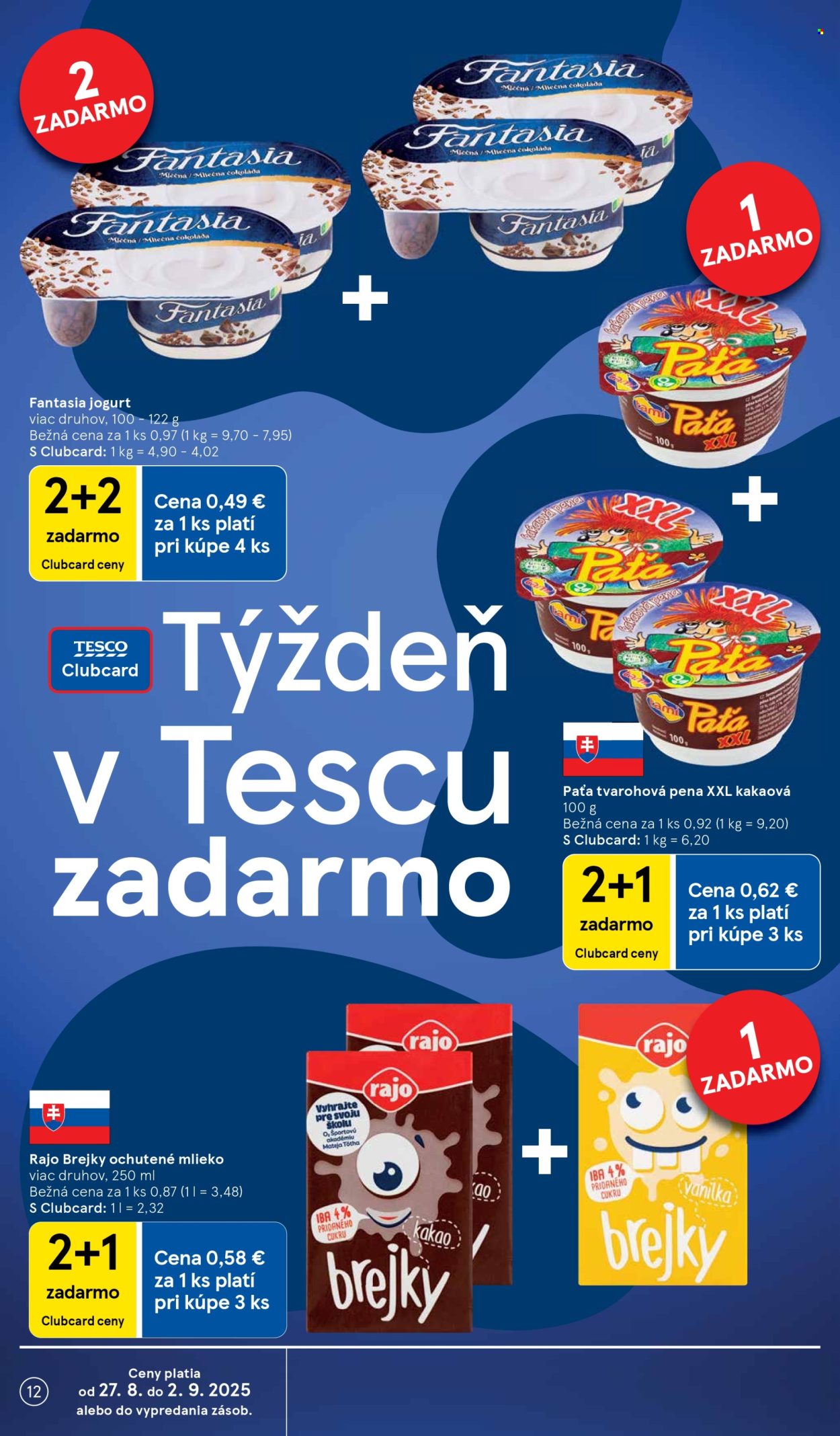 Leták TESCO supermarket - 27.8.2025 - 2.9.2025. Strana 12