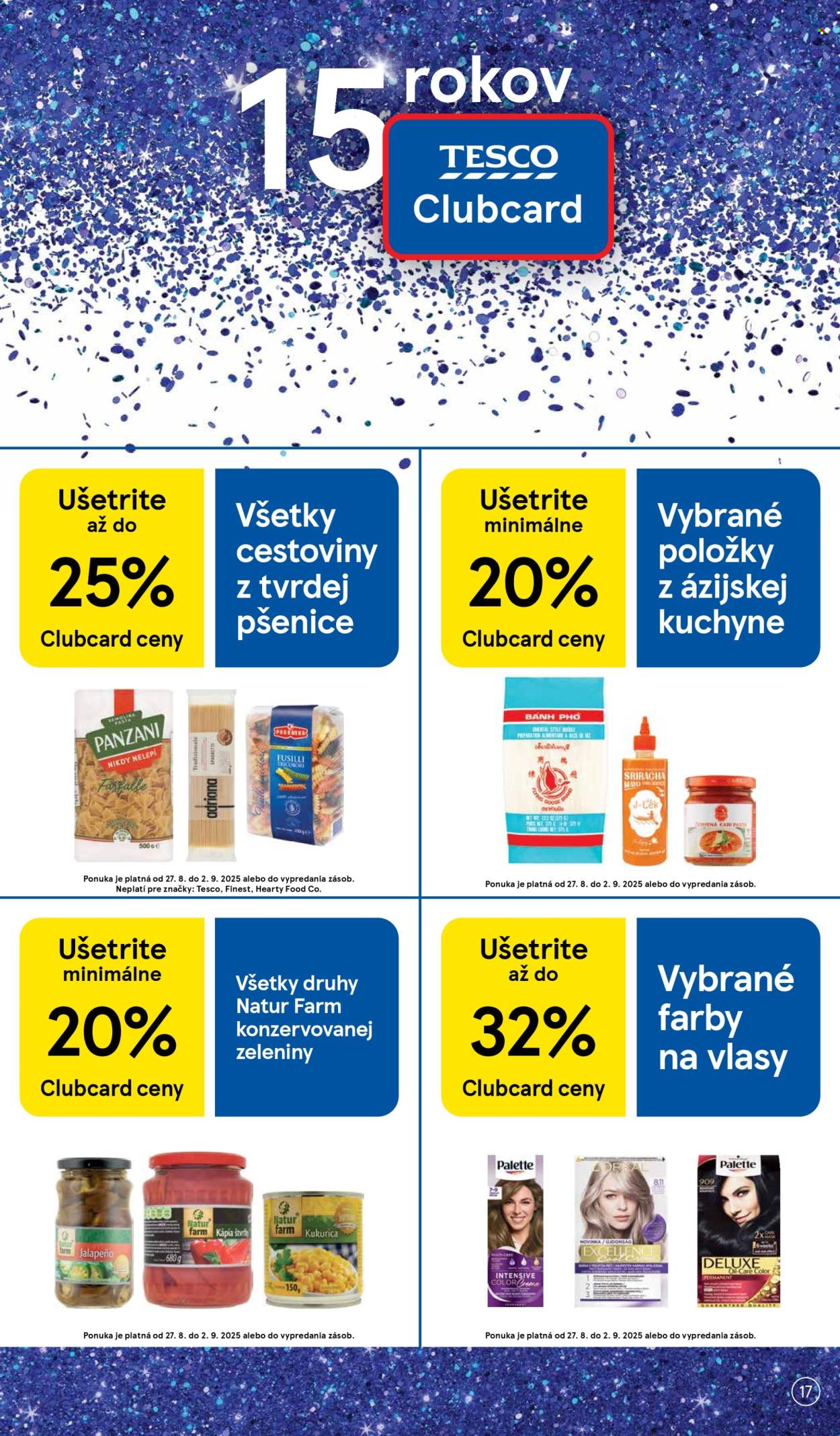 Leták TESCO supermarket - 27.8.2025 - 2.9.2025. Strana 17