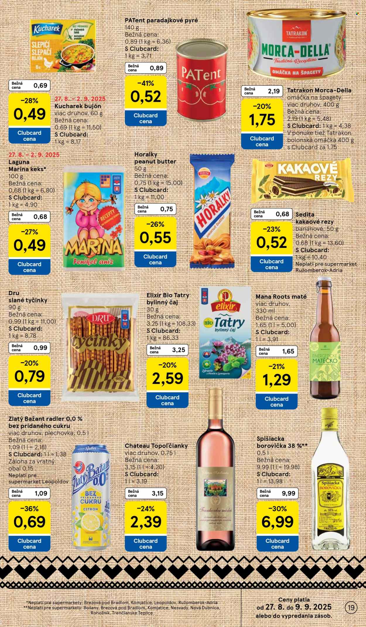 Leták TESCO supermarket - 27.8.2025 - 2.9.2025. Strana 19
