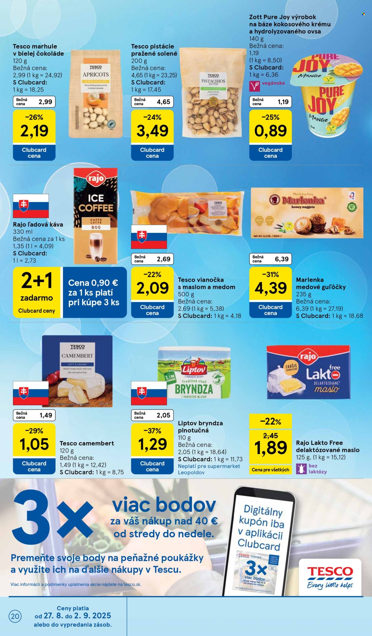 Leták TESCO supermarket - 27.8.2025 - 2.9.2025. Strana 20