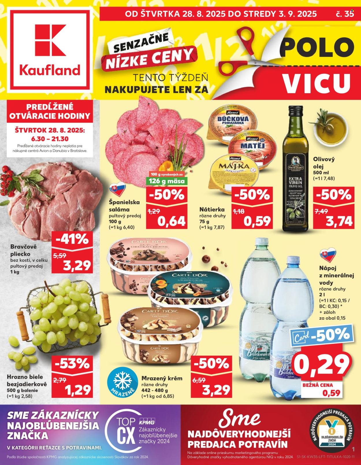 Leták Kaufland - 28.8.2025 - 3.9.2025. Strana 1
