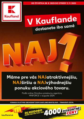 Leták Kaufland - 28.8.2025 - 3.9.2025.
