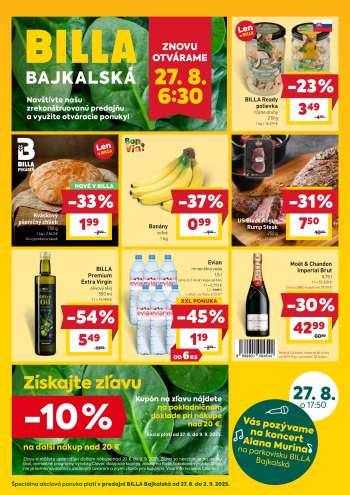 Leták Billa - 27.8.2025 - 9.9.2025.