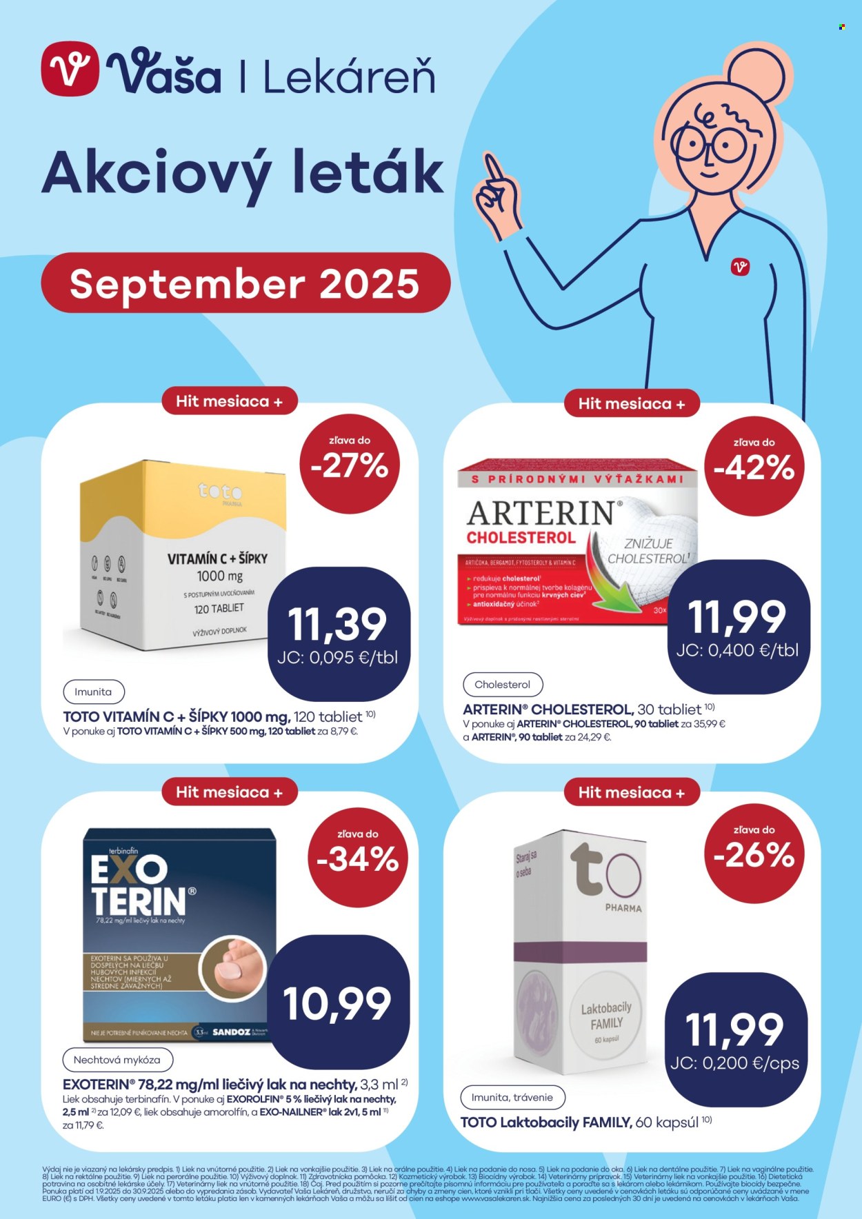 Leták Vaša lekáreň - 1.9.2025 - 30.9.2025. Strana 1