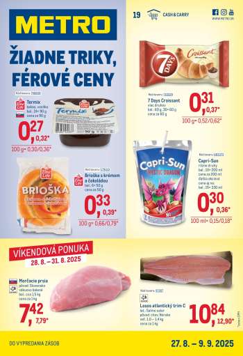 Leták Metro - 27.8.2025 - 9.9.2025.