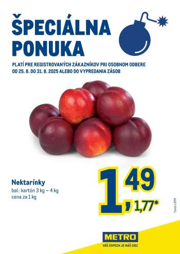Leták Metro - 25.8.2025 - 31.8.2025.
