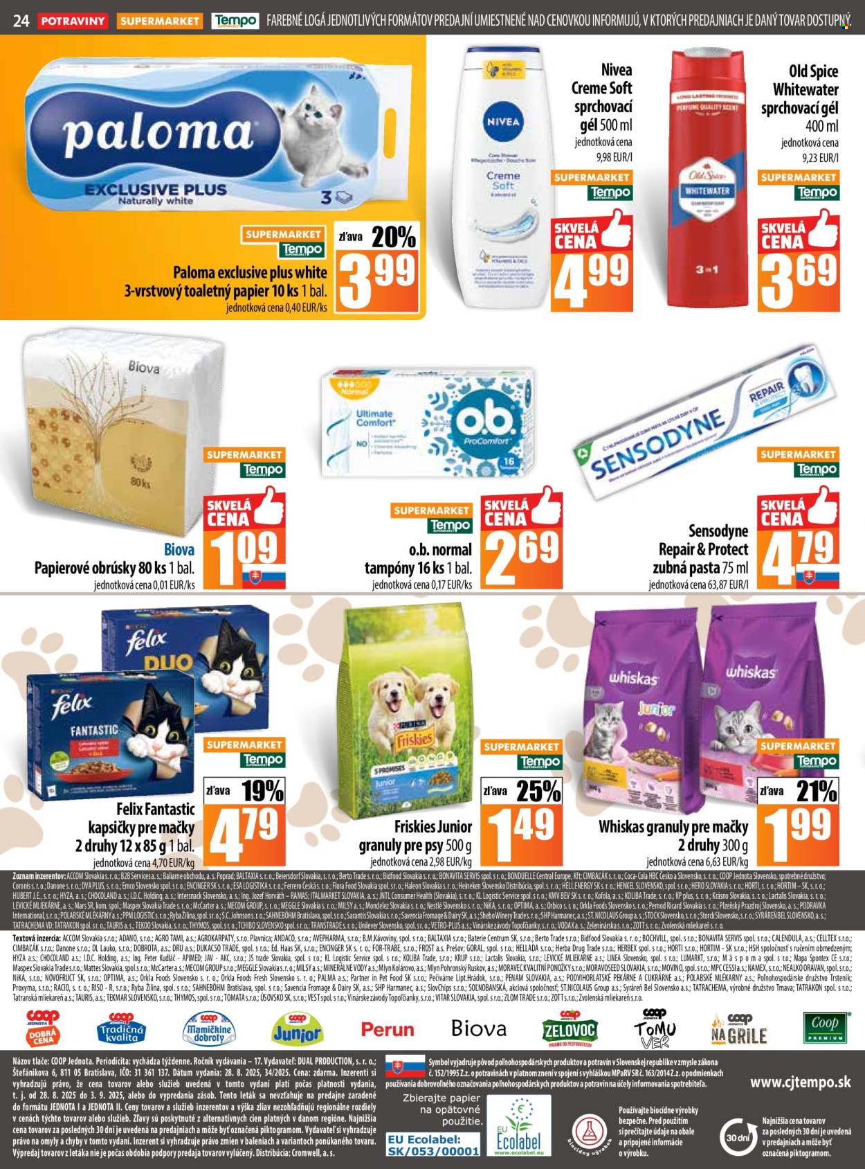 Leták COOP Jednota - 28.8.2025 - 3.9.2025. Strana 24