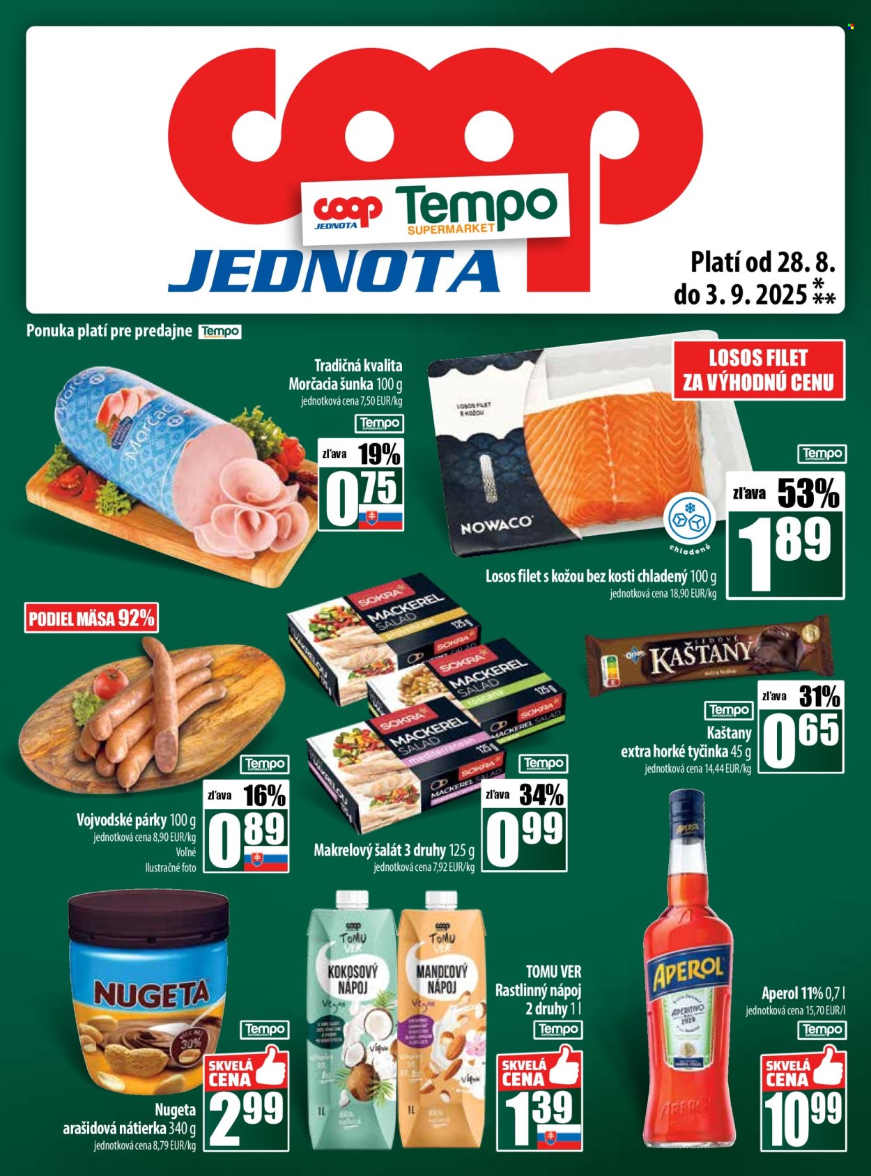 Leták COOP Jednota - 28.8.2025 - 3.9.2025. Strana 25