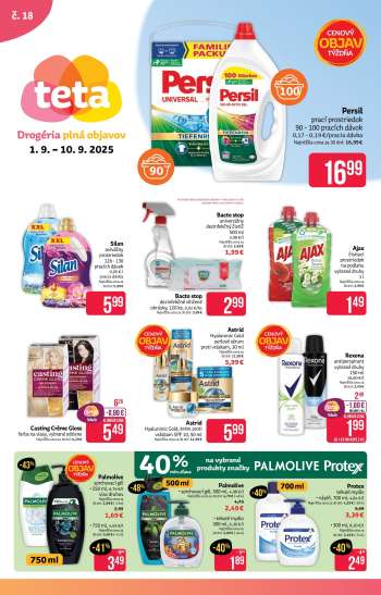 Leták Teta drogerie - 1.9.2025 - 10.9.2025.