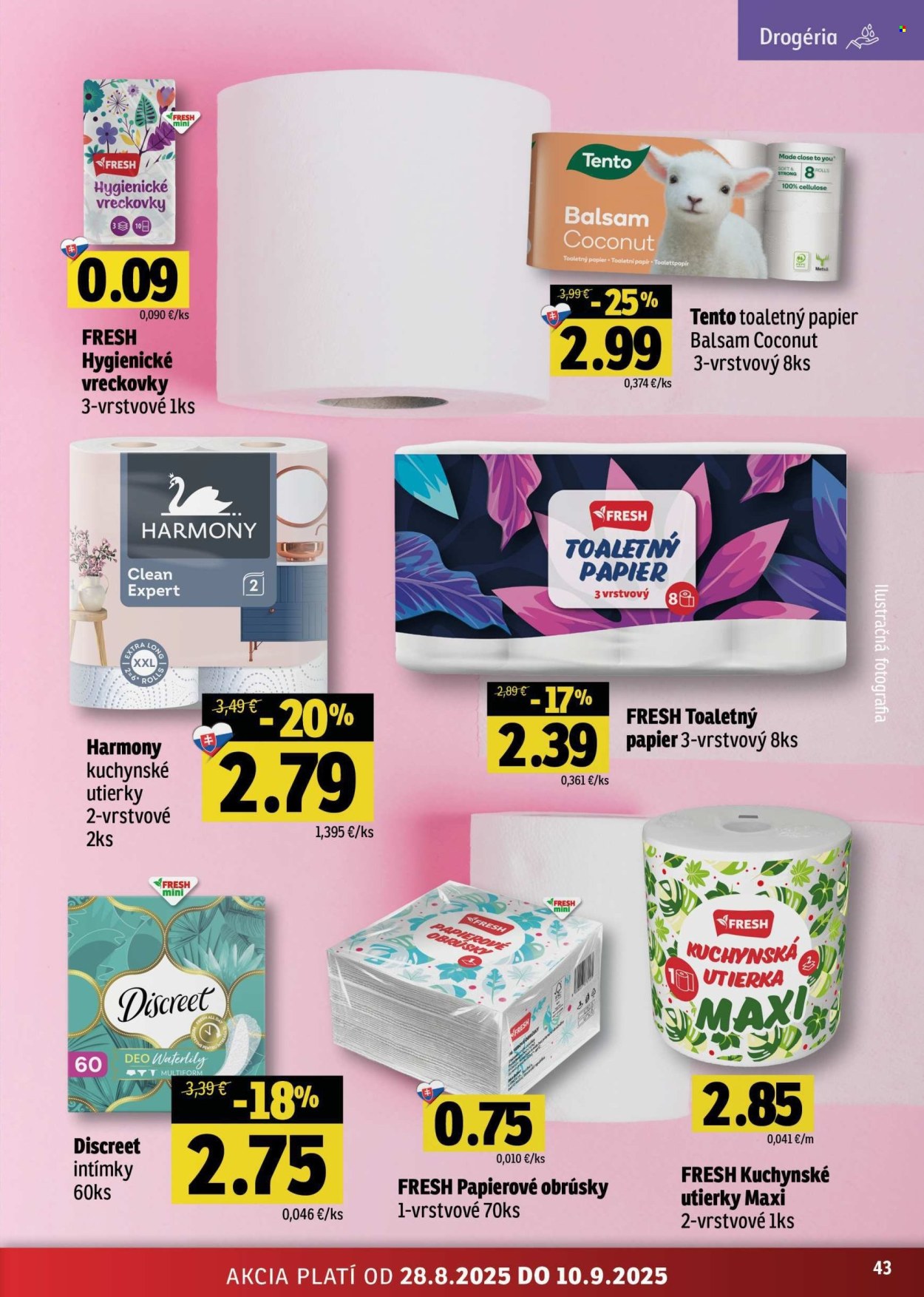Leták FRESH - 28.8.2025 - 10.9.2025. Strana 43