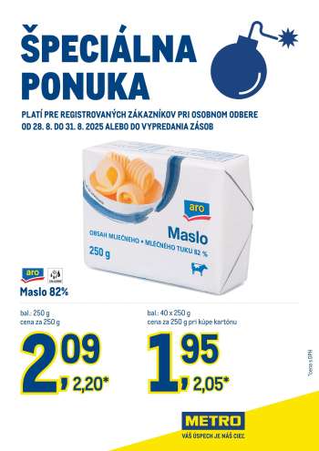 Leták Metro - 28.8.2025 - 31.8.2025.