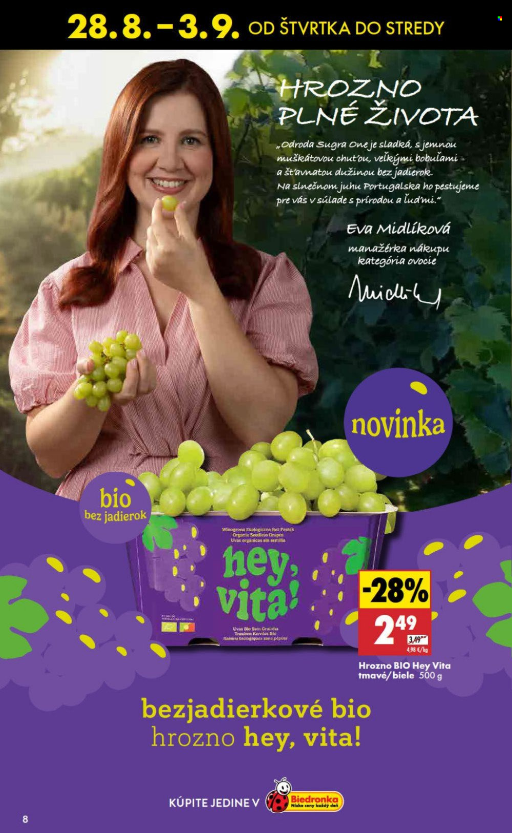 Leták Biedronka - 28.8.2025 - 3.9.2025. Strana 8