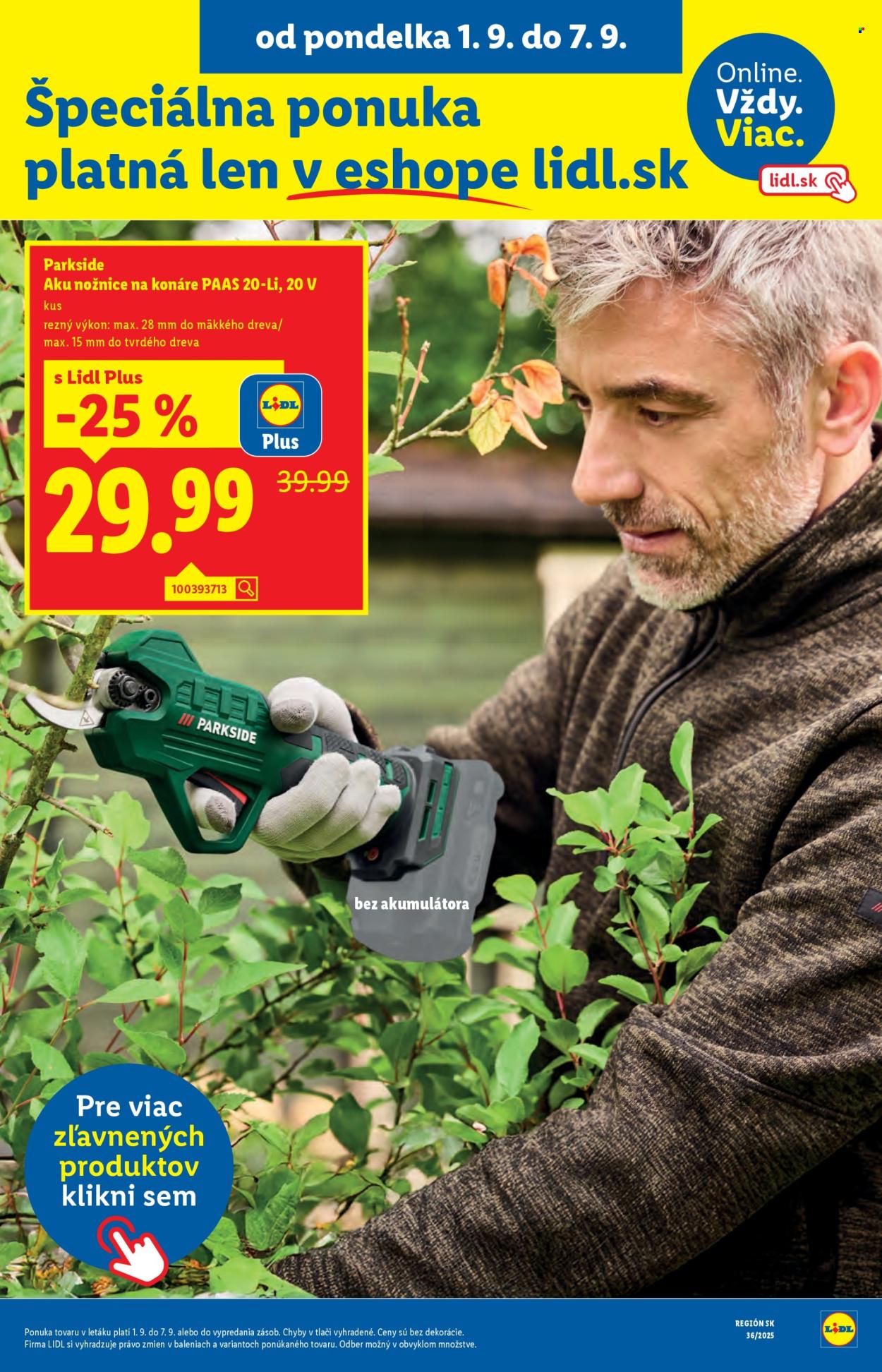 Leták Lidl - 1.9.2025 - 7.9.2025. Strana 75