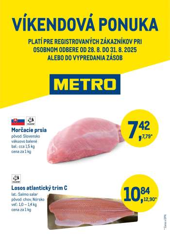 Leták Metro - 28.8.2025 - 31.8.2025.