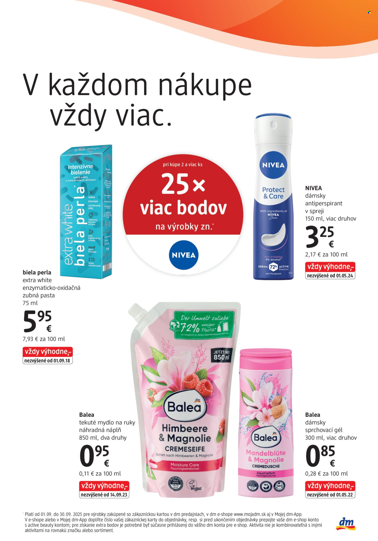 Leták dm drogerie - 1.9.2025 - 30.9.2025. Strana 3