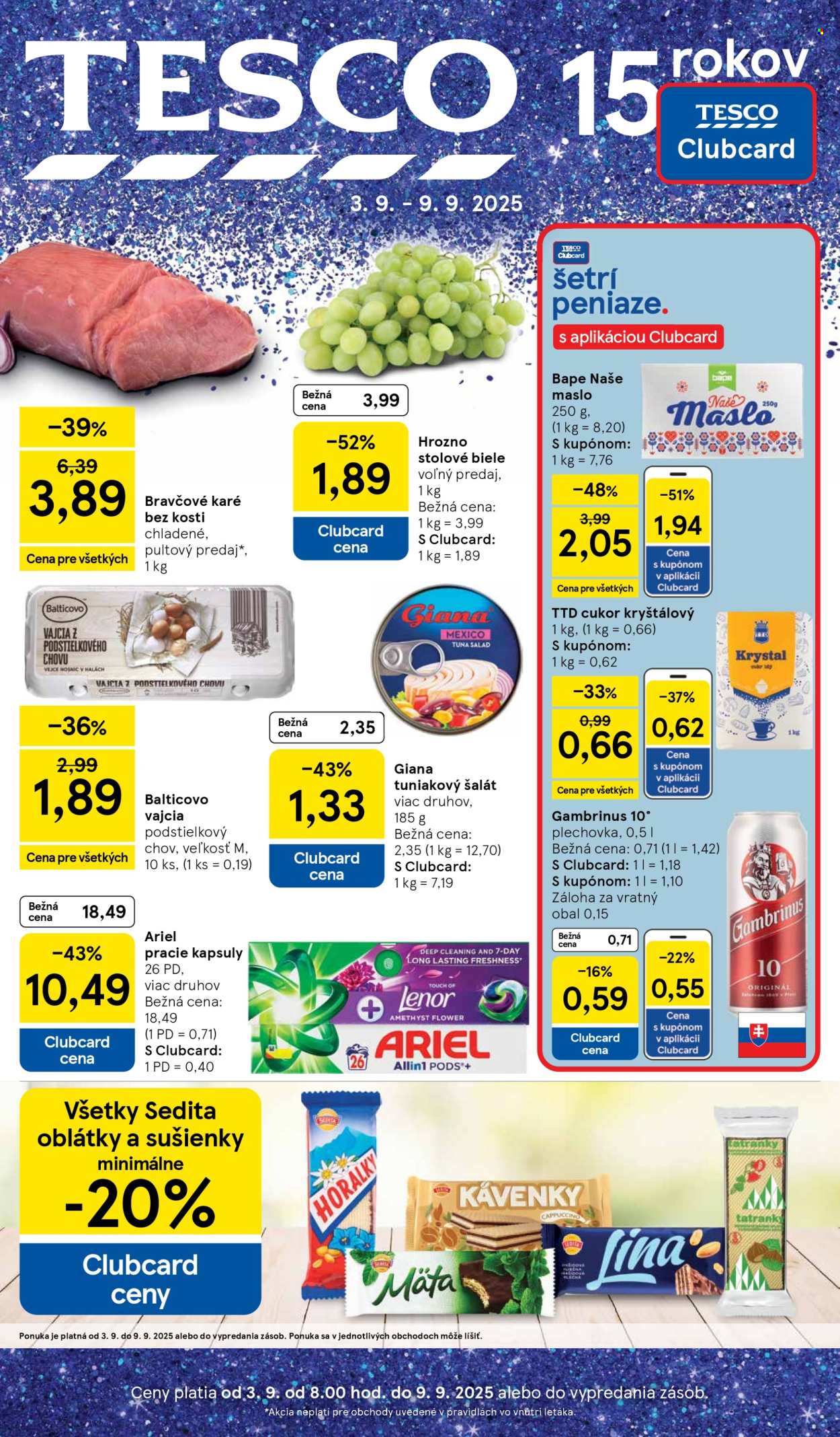 Leták TESCO - 3.9.2025 - 9.9.2025. Strana 1