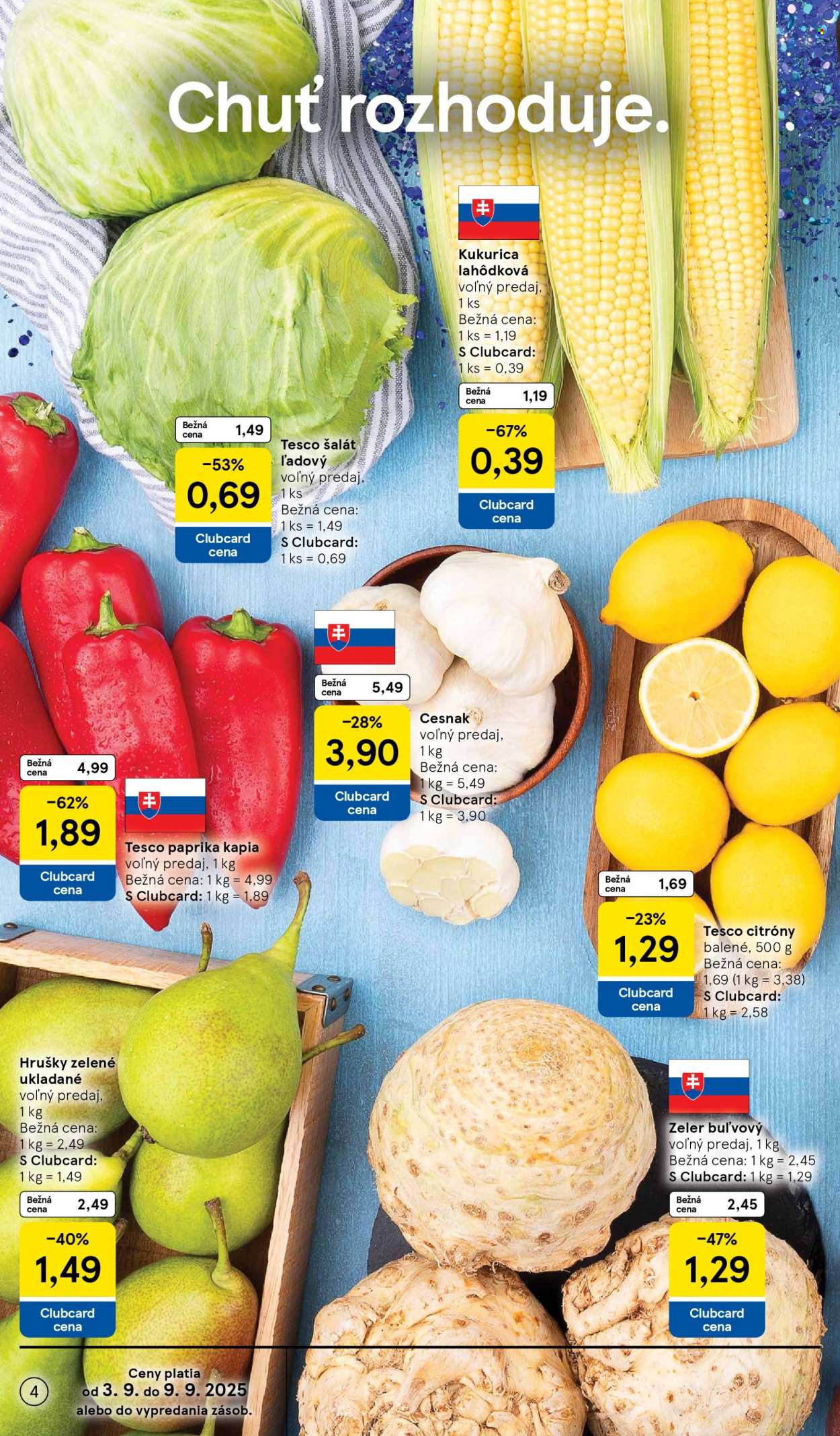 Leták TESCO supermarket - 3.9.2025 - 9.9.2025. Strana 4