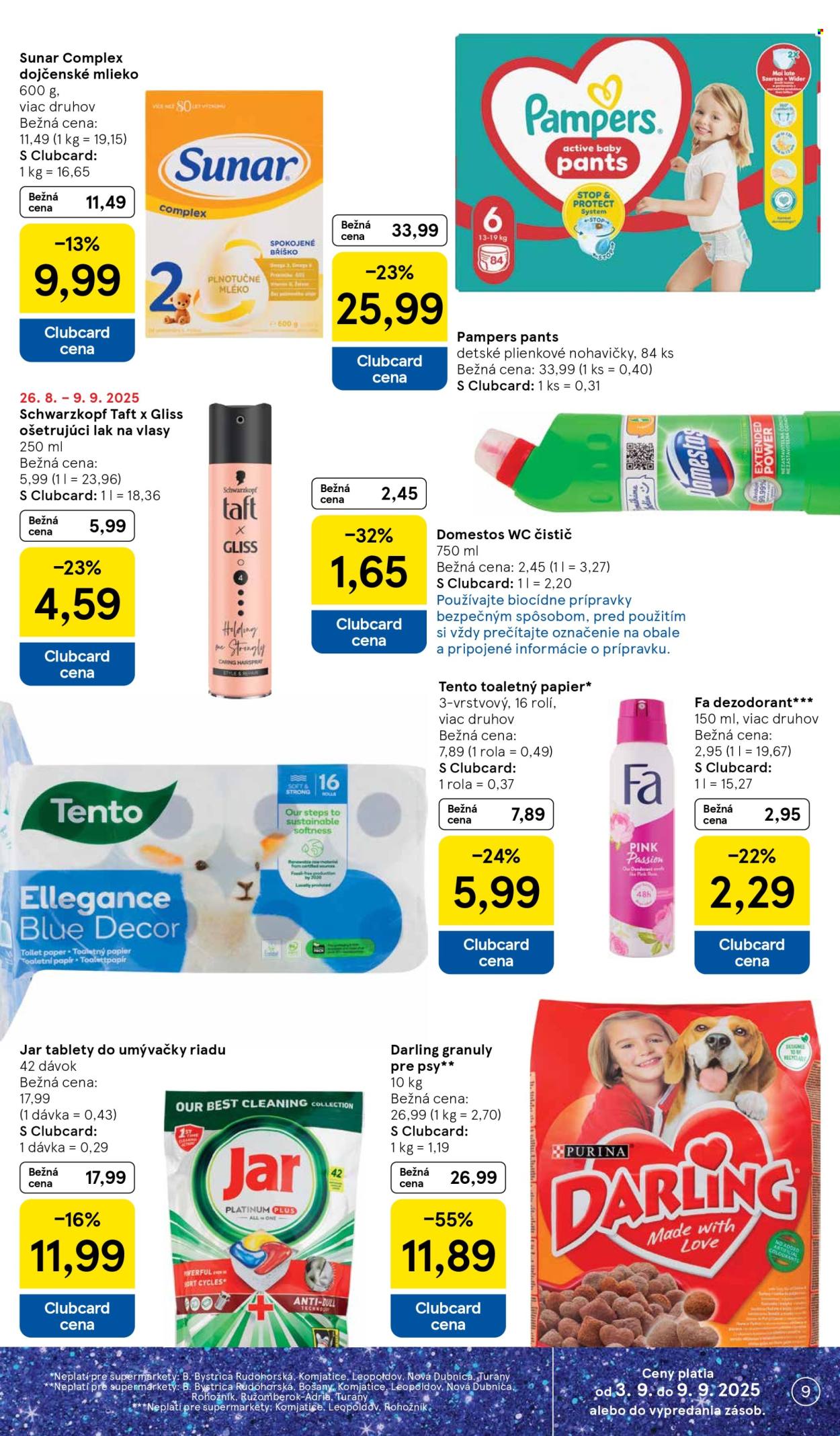 Leták TESCO supermarket - 3.9.2025 - 9.9.2025. Strana 9