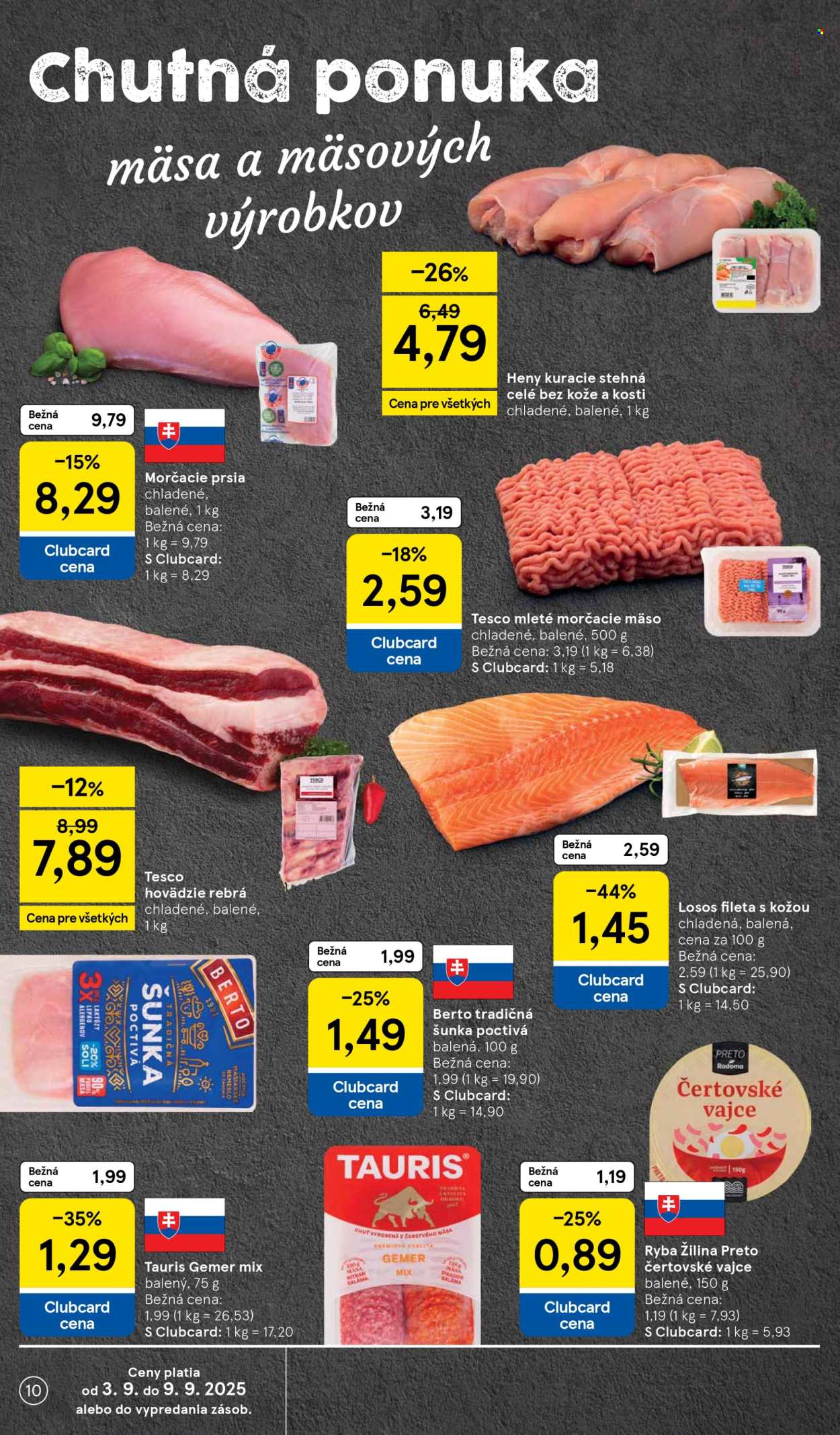 Leták TESCO supermarket - 3.9.2025 - 9.9.2025. Strana 10